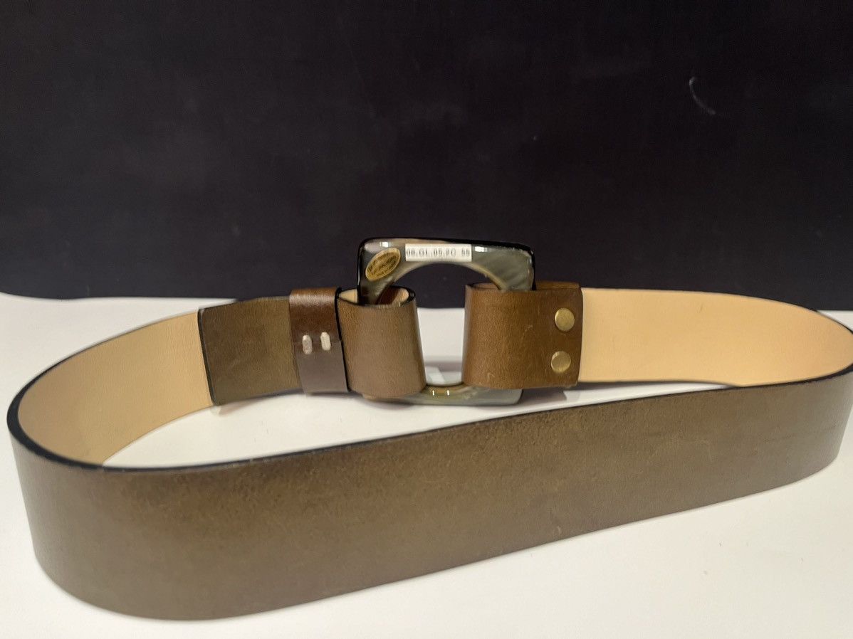Vintage De Renaudin Horn Square Buckle Belt Size ONE SIZE - 3 Thumbnail