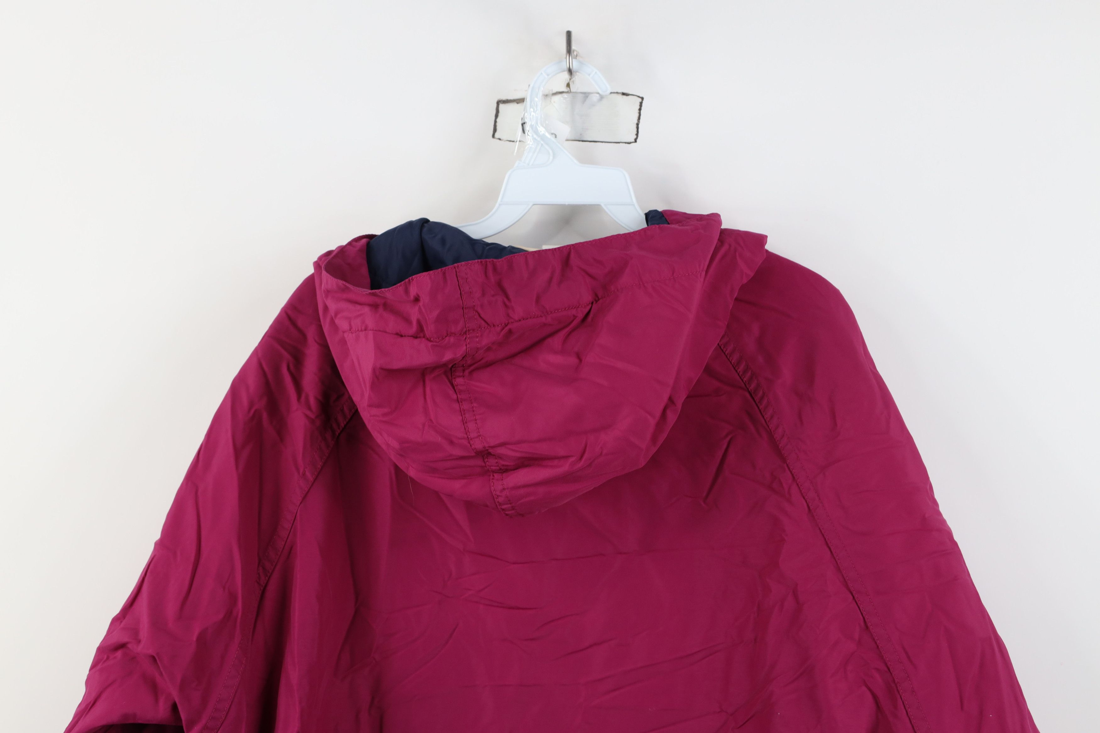 L.L. Bean Vintage 90s LL Bean Spell Hooded Packable Anorak Jacket Pink Size M / US 6-8 / IT 42-44 - 12 Thumbnail