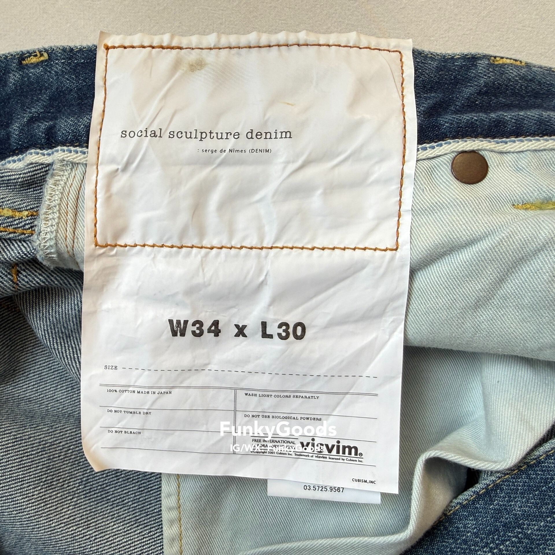 Visvim visvim wide damaged 41 denim pants Size US 34 / EU 50 - 7 Thumbnail