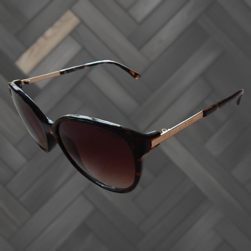 Tommy Hilfiger VINTAGE Tommy Hilfiger Sunglasses Women 56mm Brown Scratch-Resistant Frames Size ONE SIZE - 1 Thumbnail