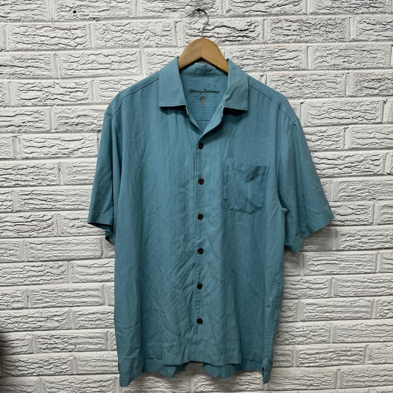 Tommy Bahama Vintage Tommy Bahama 100% Silk Blue Hawaiian Shirt Large Size US L / EU 52-54 / 3 - 2 Thumbnail
