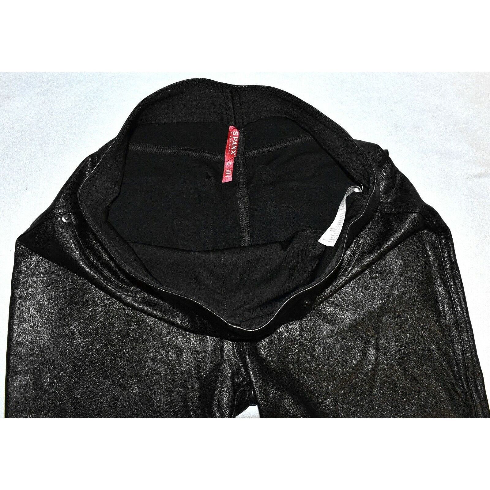 Spanx NEW SPANX Black Faux Leather Ankle Skinny Pants Size S $148 Size 28" / US 6 / IT 42 - 5 Thumbnail