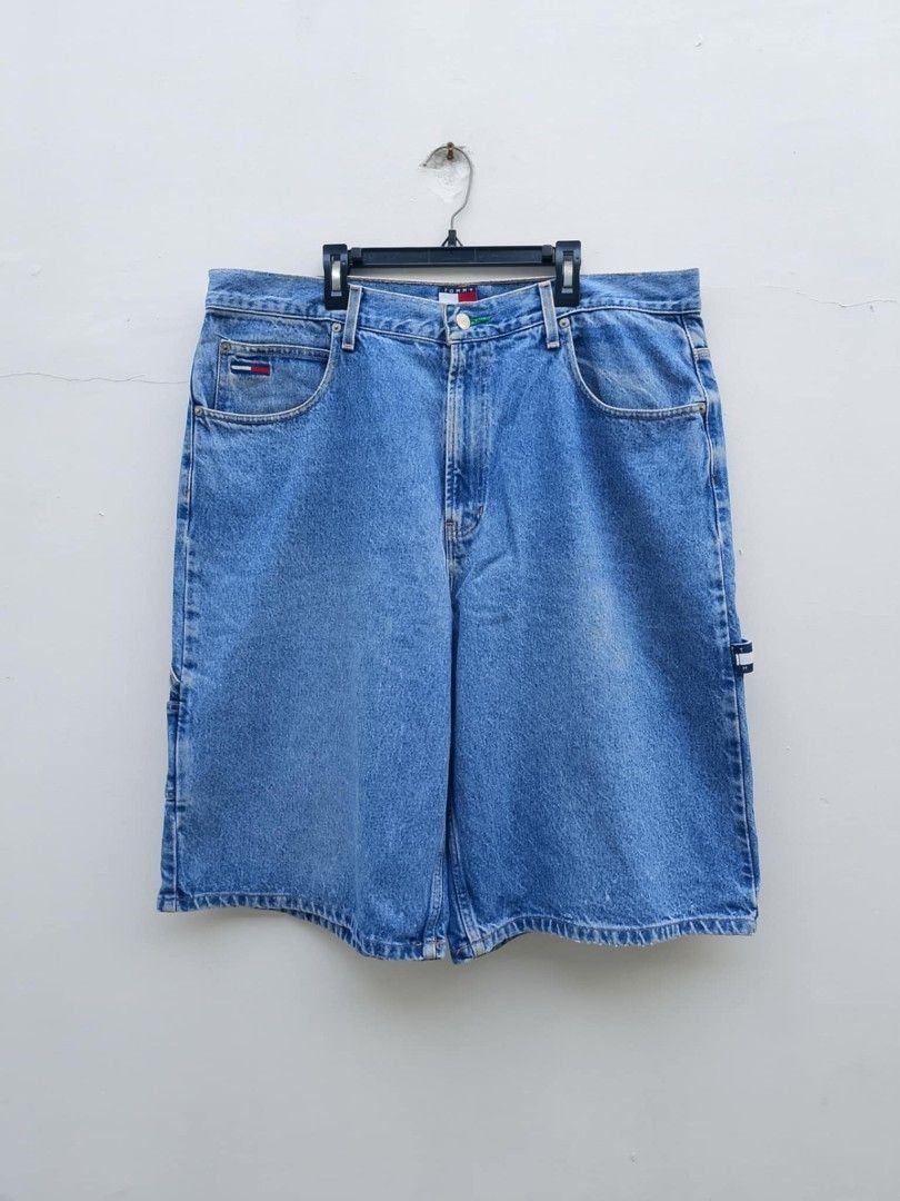 Tommy Hilfiger Tommy Hilfiger Vintage Carpenter Jort Blue Distressed Baggy Size US 38 / EU 54 - 2 Thumbnail