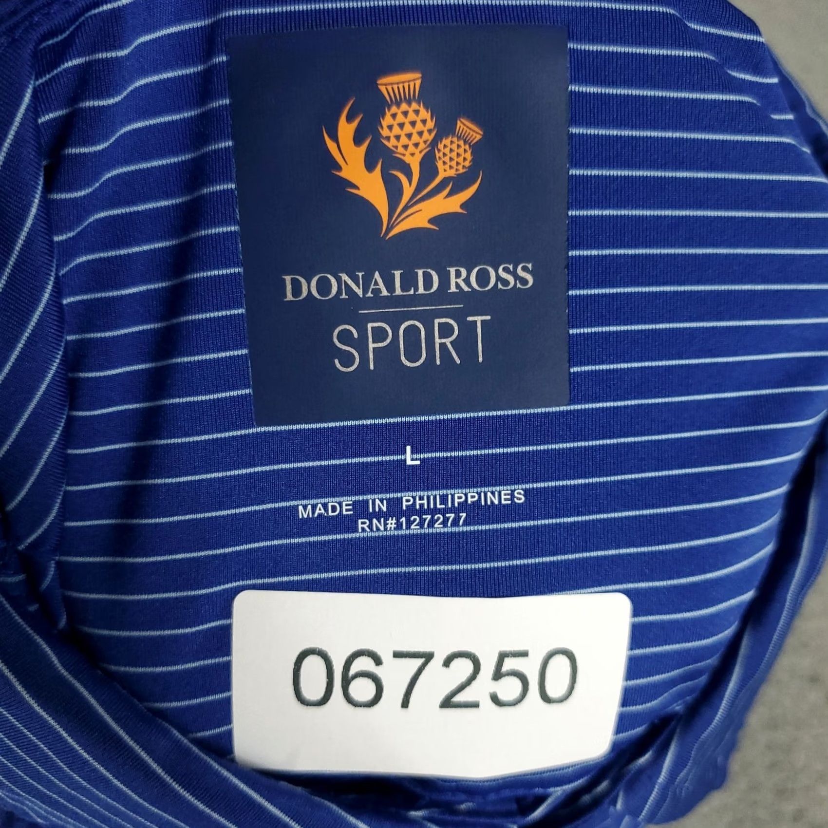 Vintage Donald Ross Polo Shirt Mens Large Blue Striped Golf Short Sleeve Polo Shirt Mens L Blue Striped Golf Short Sleeve Donald Ross Size US L / EU 52-54 / 3 - 8 Thumbnail