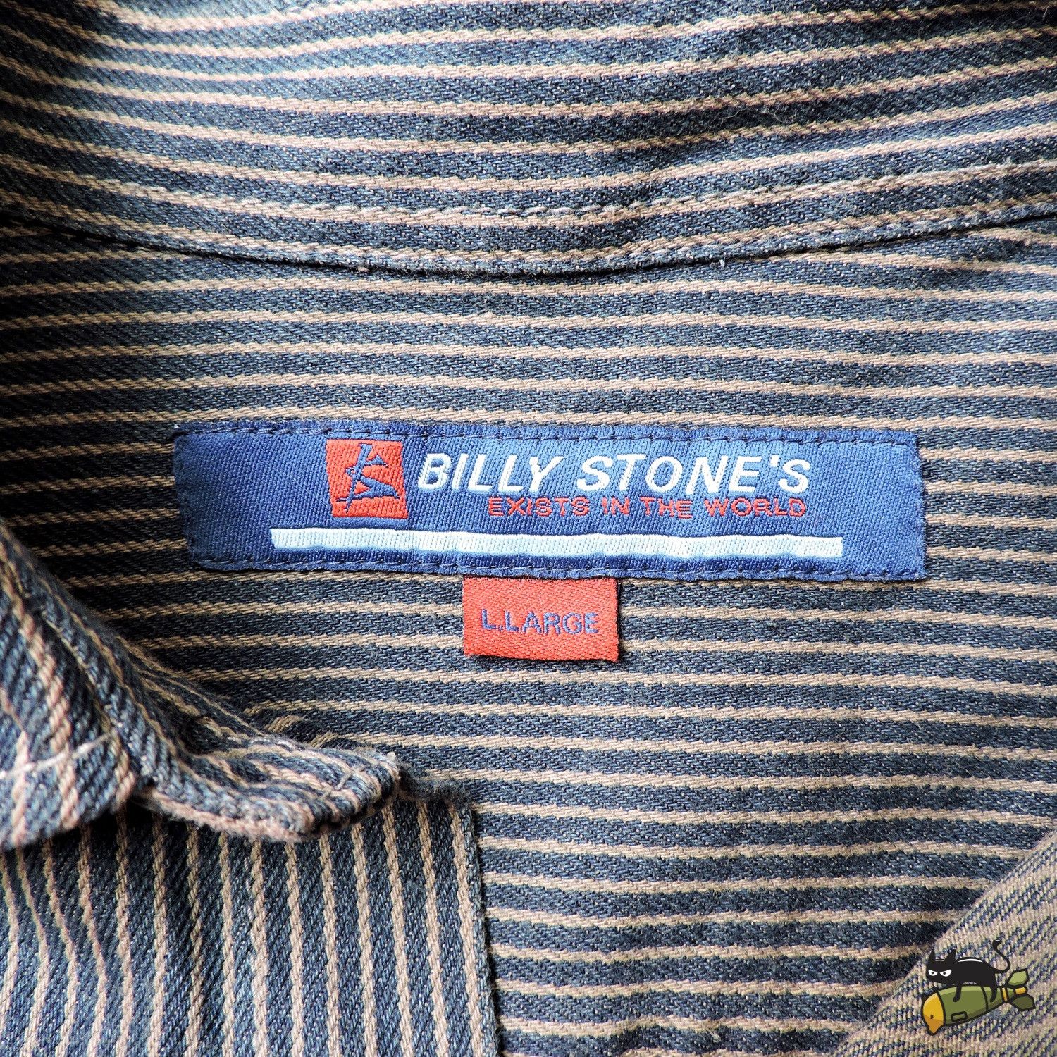 Japanese Brand BILLY STONE'S HICKORY DENIM LONG SLEEVE SHIRT Size US L / EU 52-54 / 3 - 2 Thumbnail