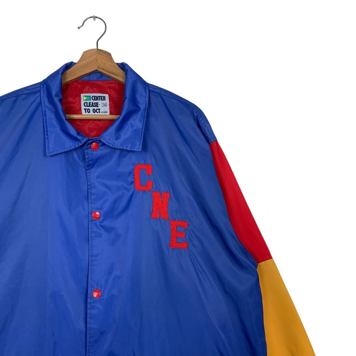 Japanese Brand CENTER CLEASE To Act Big Logo Coach Jacket #2469-C111 Size US L / EU 52-54 / 3 - 3 Thumbnail
