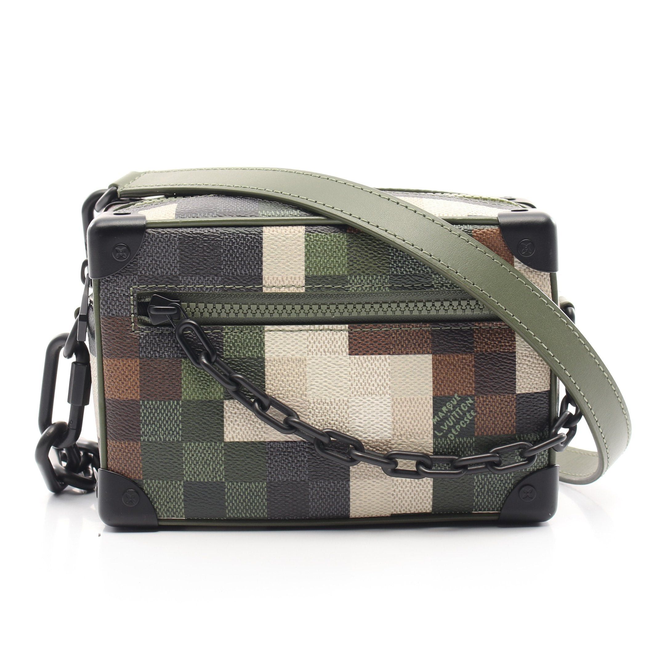 Louis Vuitton Louis Vuitton Mini Soft Trunk Damouflage Chain Shoulder Bag Leather Green Multicolor Size ONE SIZE - 1 Thumbnail
