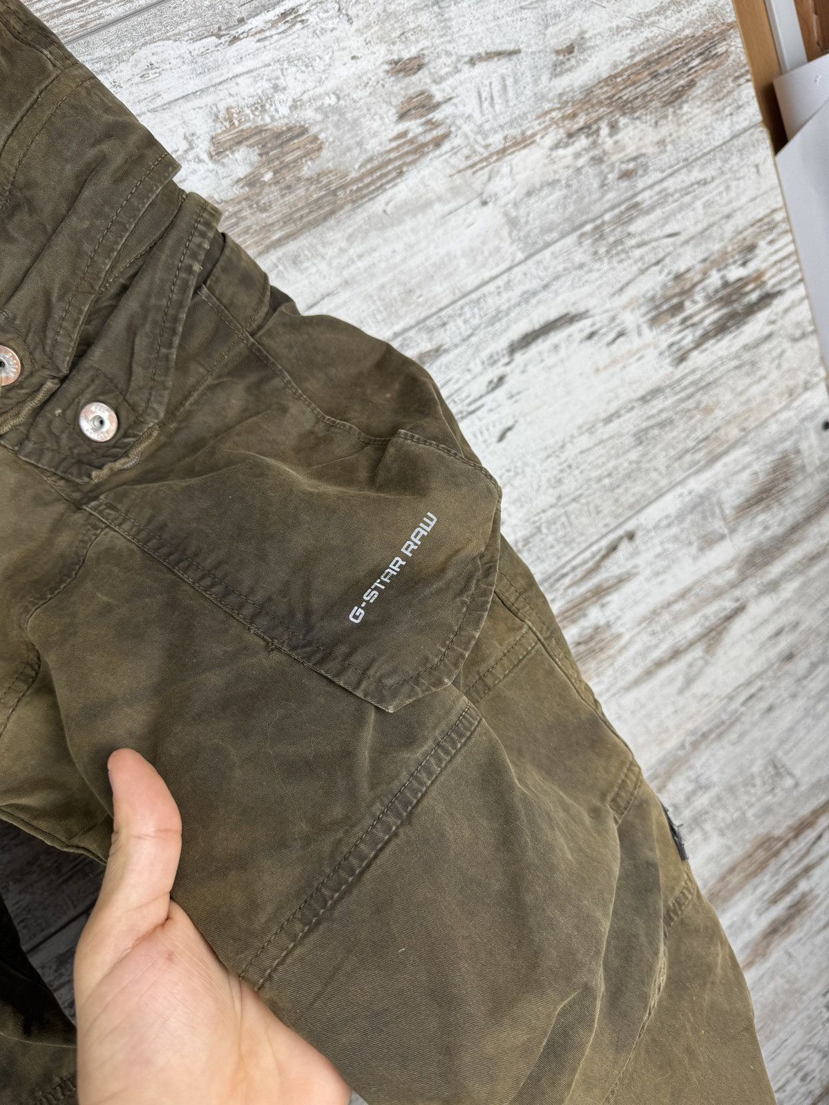 G-Star Mens Vintage G Star Raw RACKAM STRAIGHT CUFFED cargo pants Size US 32 / EU 48 - 7 Thumbnail