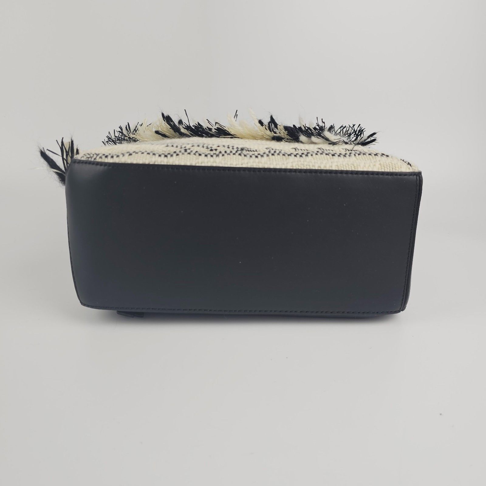 Loewe LOEWE Puzzle Small $5150 Black/White Woven Top Handle Bag Ne Size ONE SIZE - 7 Thumbnail