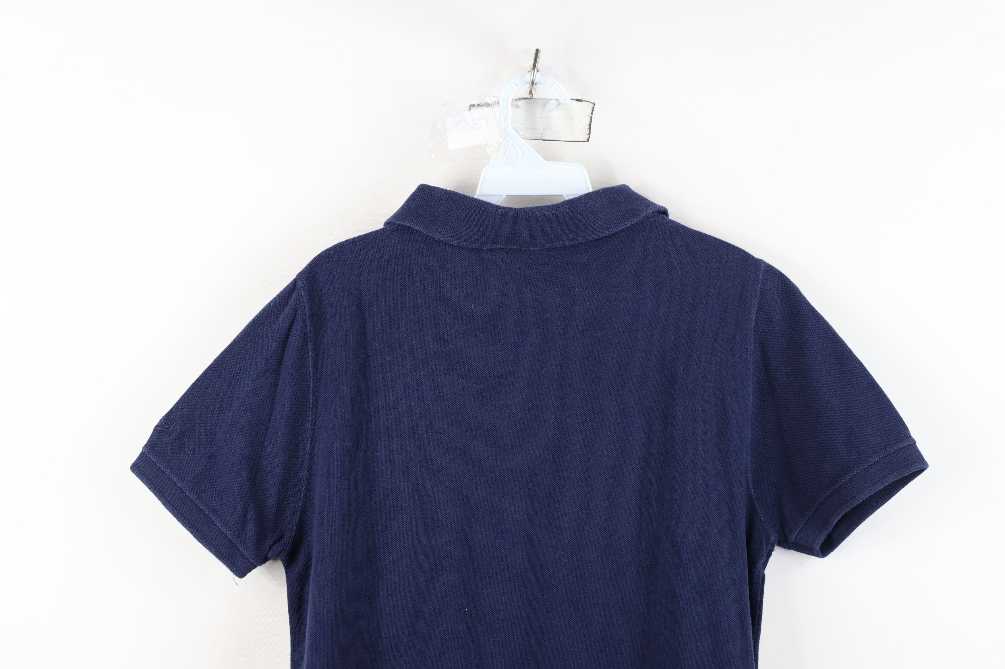 Reebok Vintage 90s Reebok Spell Out Collared Golf Polo Shirt Blue Size M / US 6-8 / IT 42-44 - 13 Thumbnail