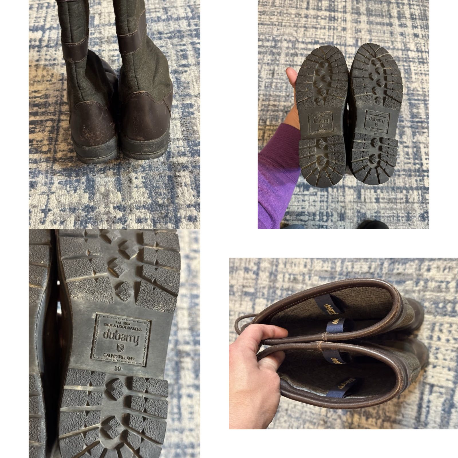 Vintage VINTAGE Dubarry Galway Women’s Boot Knee High Pull On Leather Black UK6 EU39 US8 Ireland" Size US 6 / IT 36 - 8 Thumbnail