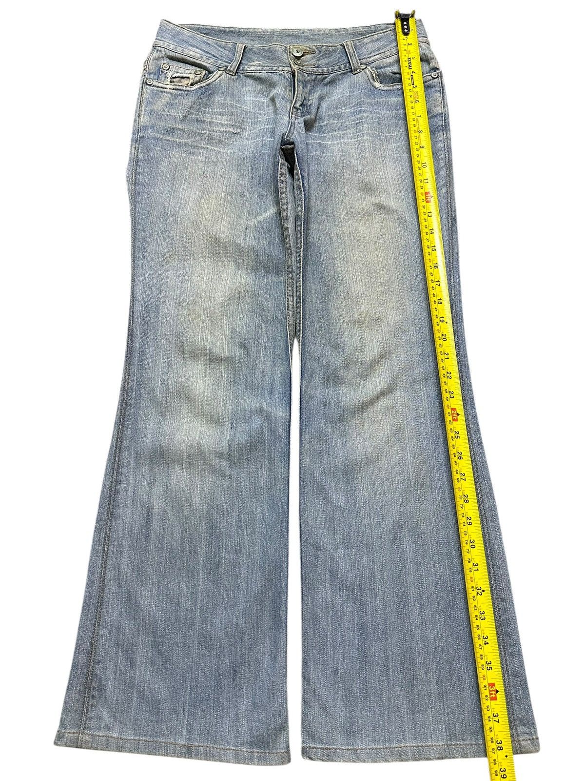 Japanese Brand Vintage Japanese Brand Blue Faded Wash Style Wide Leg Baggy Size US 30 / EU 46 - 12 Thumbnail