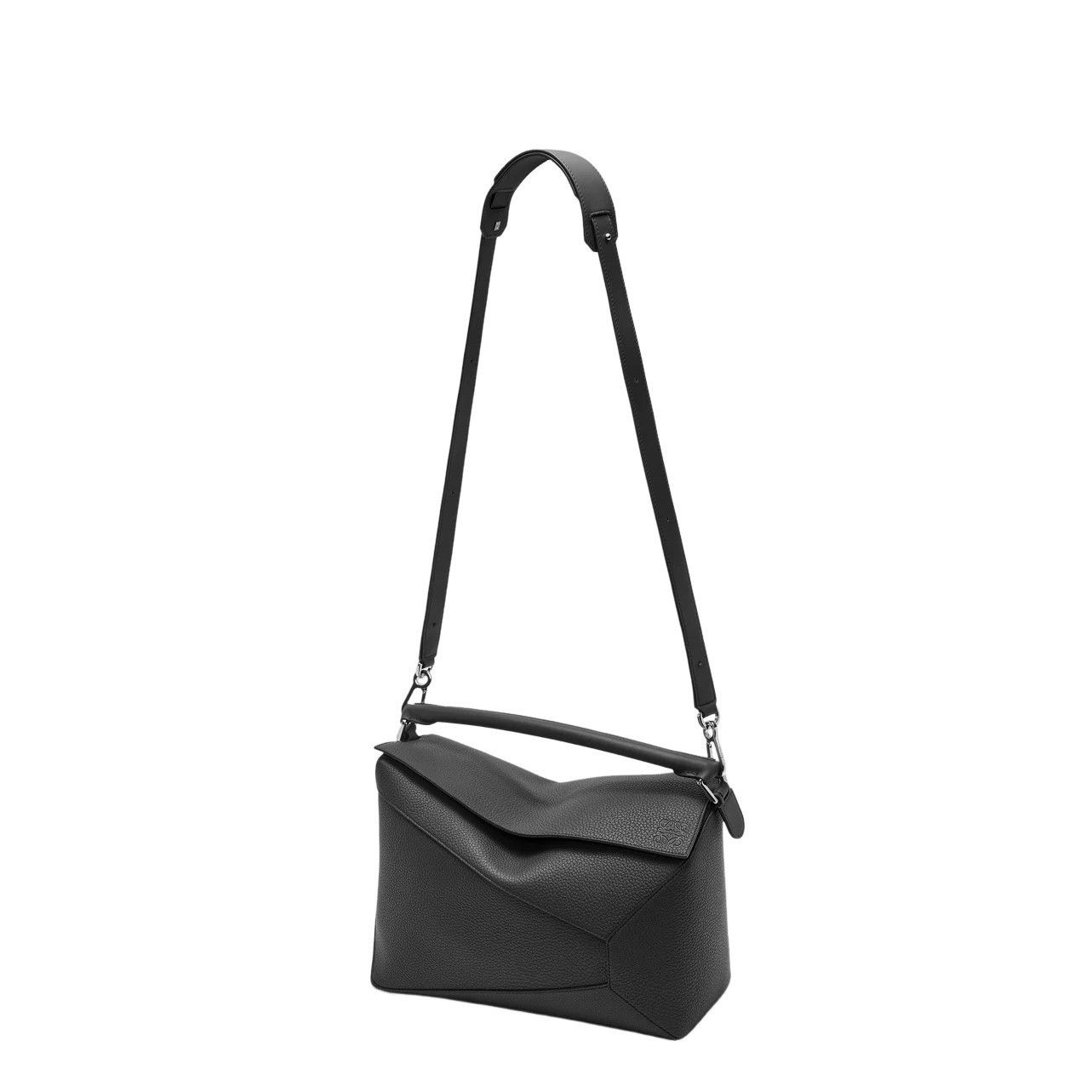 Loewe LOEWE Puzzle Large Edge $4350 Black Leather Handbag New & Au Size ONE SIZE - 4 Thumbnail