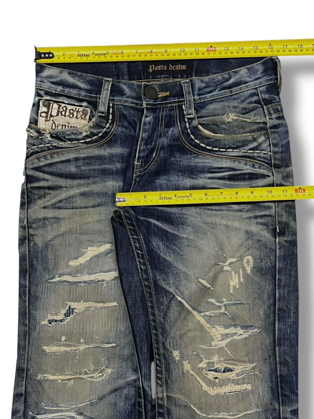 If Six Was Nine Loose Vintage Pasta Denim - Whiskering Mud Wash Jeans Size US 32 / EU 48 - 17 Thumbnail