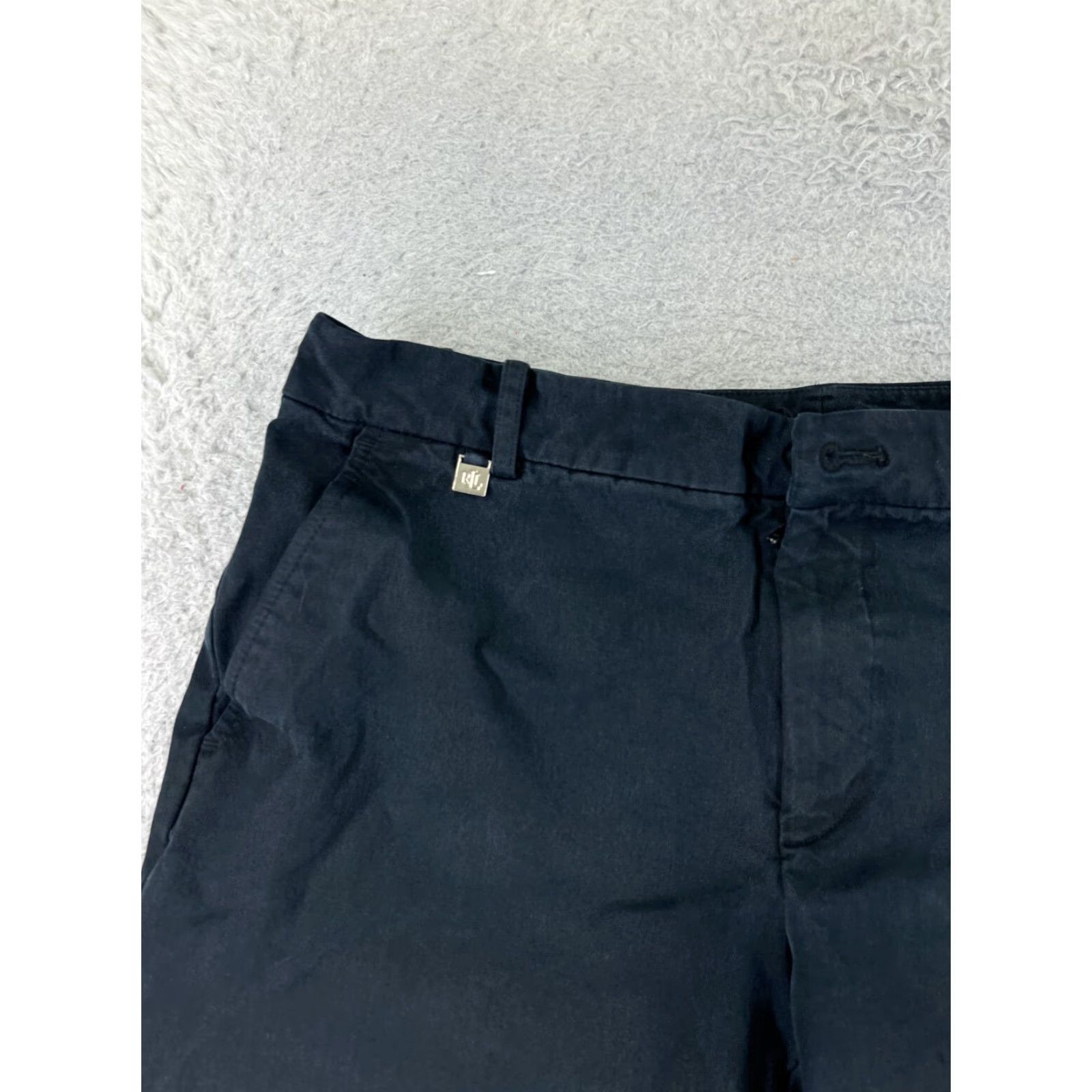 Ralph Lauren Lauren Ralph Lauren Chino Shorts Women 6 Black Cotton Blend Twill Hiking Outdoor Casual Size 28" / US 6 / IT 42 - 4 Thumbnail