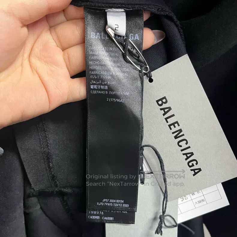 Balenciaga Balenciaga Black Letter Printed Round Neck Casual Short Sl Size US M / EU 48-50 / 2 - 3 Thumbnail