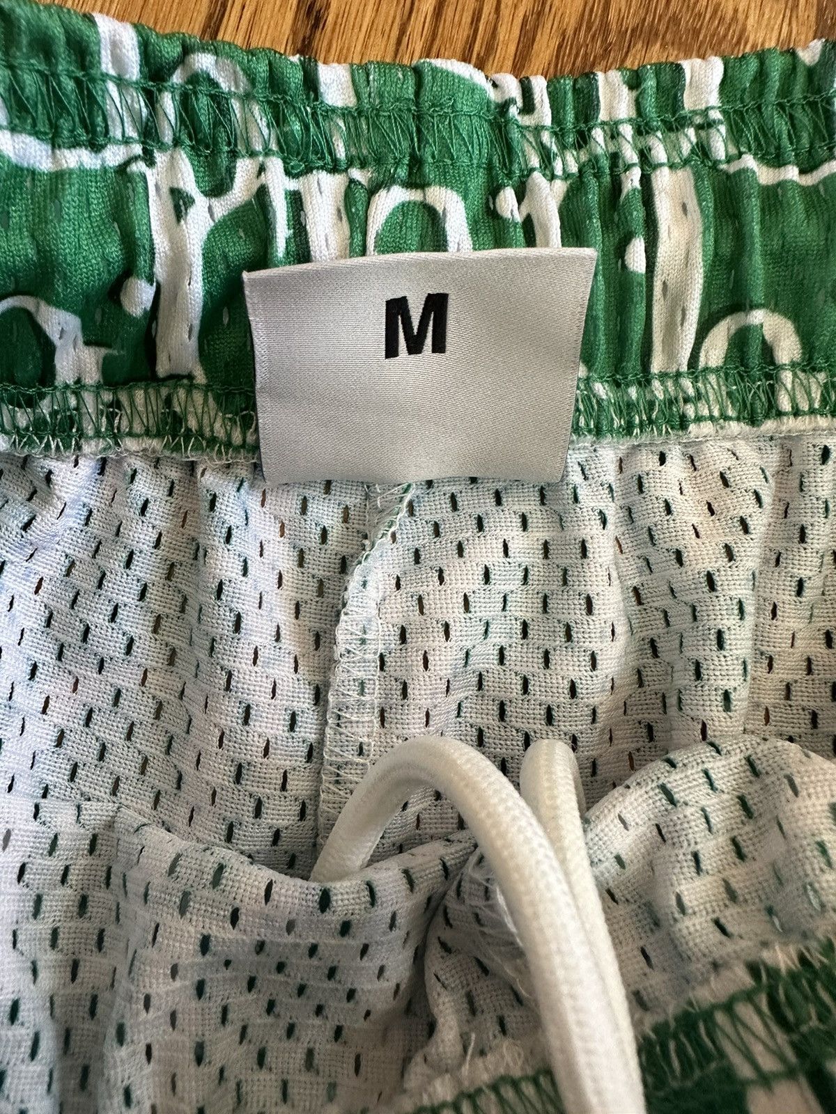Bravest Studios Green/White Oblique Mesh Shorts - Medium