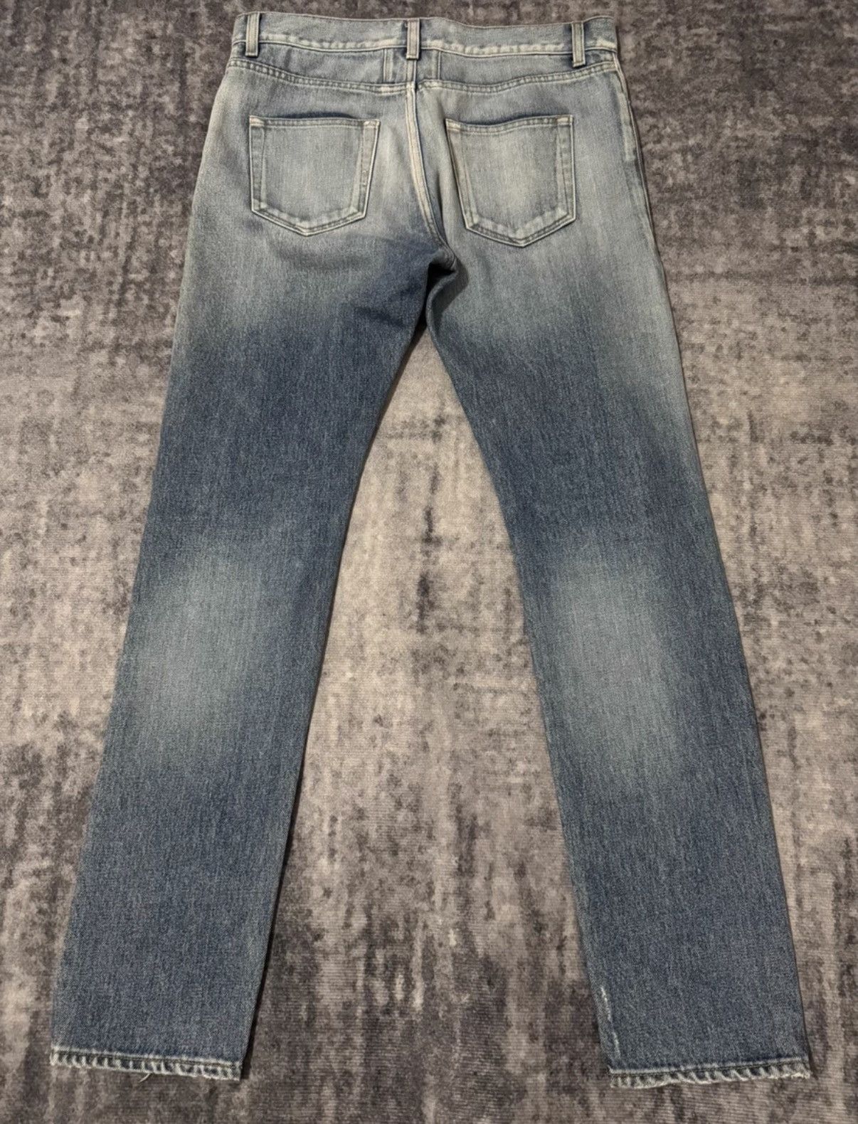 Saint Laurent Paris Saint Laurent 16SS Light Blue Distressed Slash Denim Jeans Size US 30 / EU 46 - 2 Thumbnail