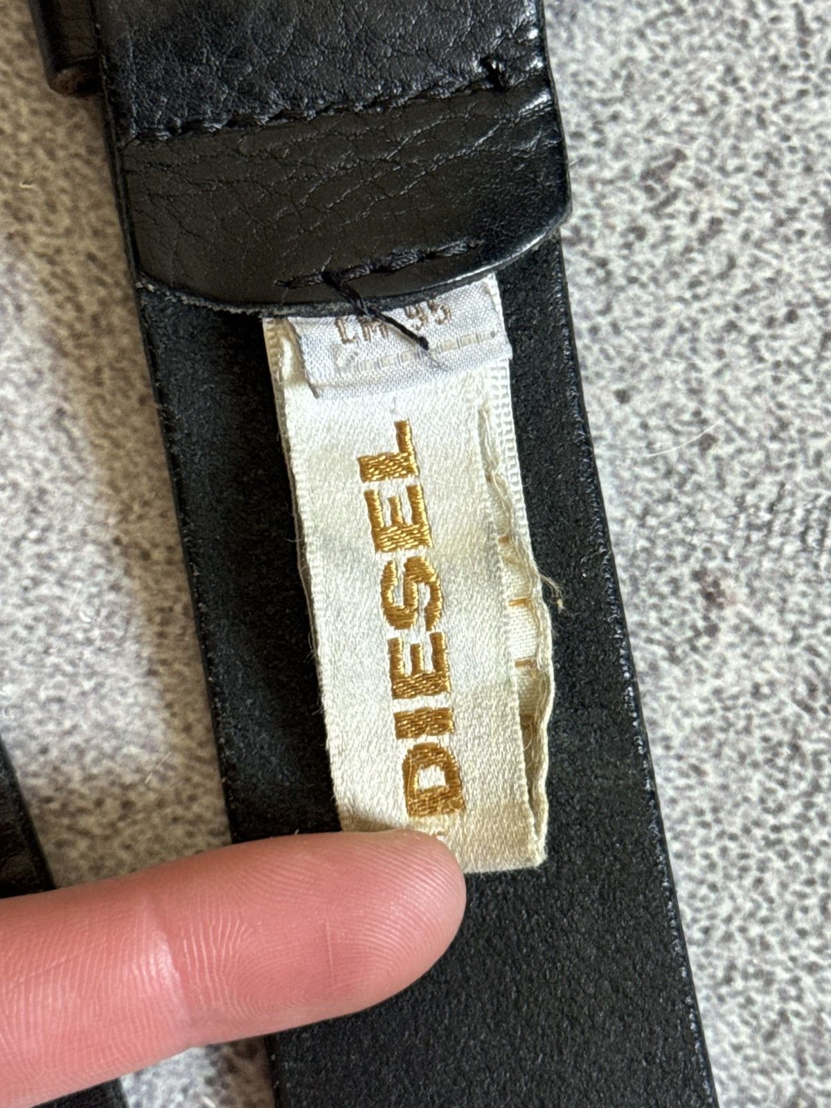 Diesel Diesel 90s retro vintage leather big logo belt avantgarde Size ONE SIZE - 11 Thumbnail