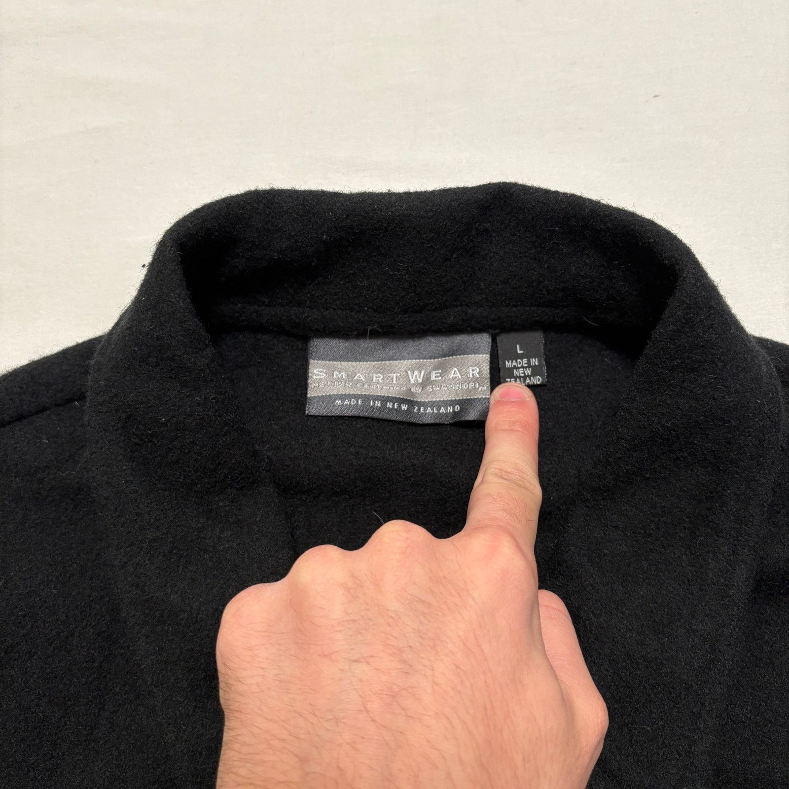 Other Smartwear Merino Zip Up Collared Wool Jacket Black L Size US L / EU 52-54 / 3 - 2 Thumbnail