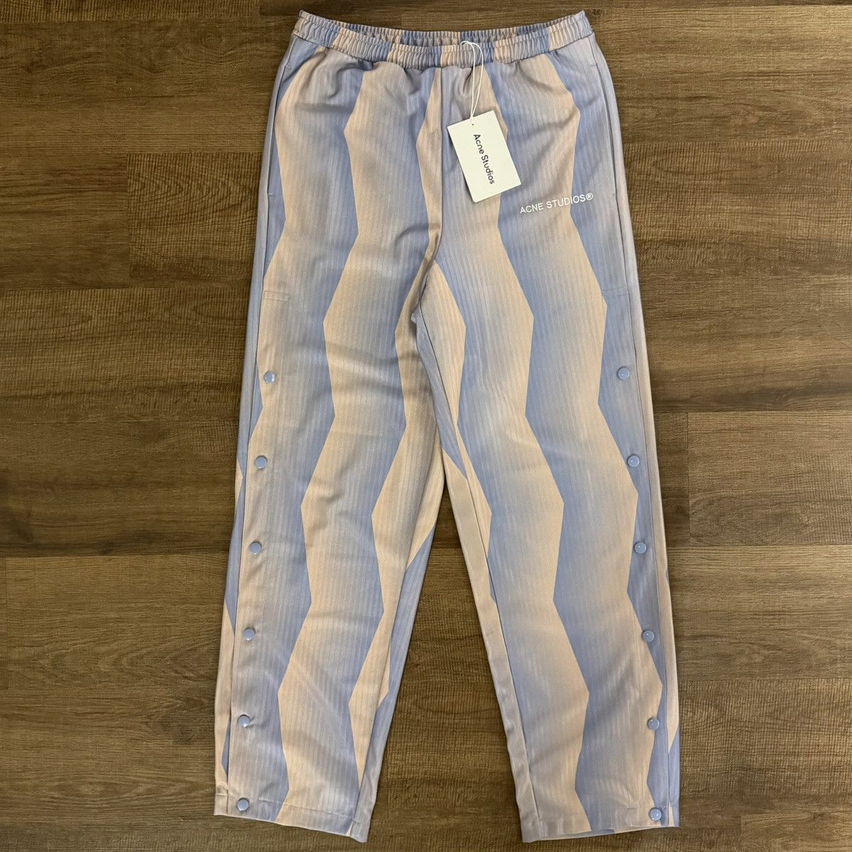Acne Studios Acne Studios Sublimation Stripe Jacquard Pants Blue/Beige Size US 28 / EU 44 - 1 Thumbnail