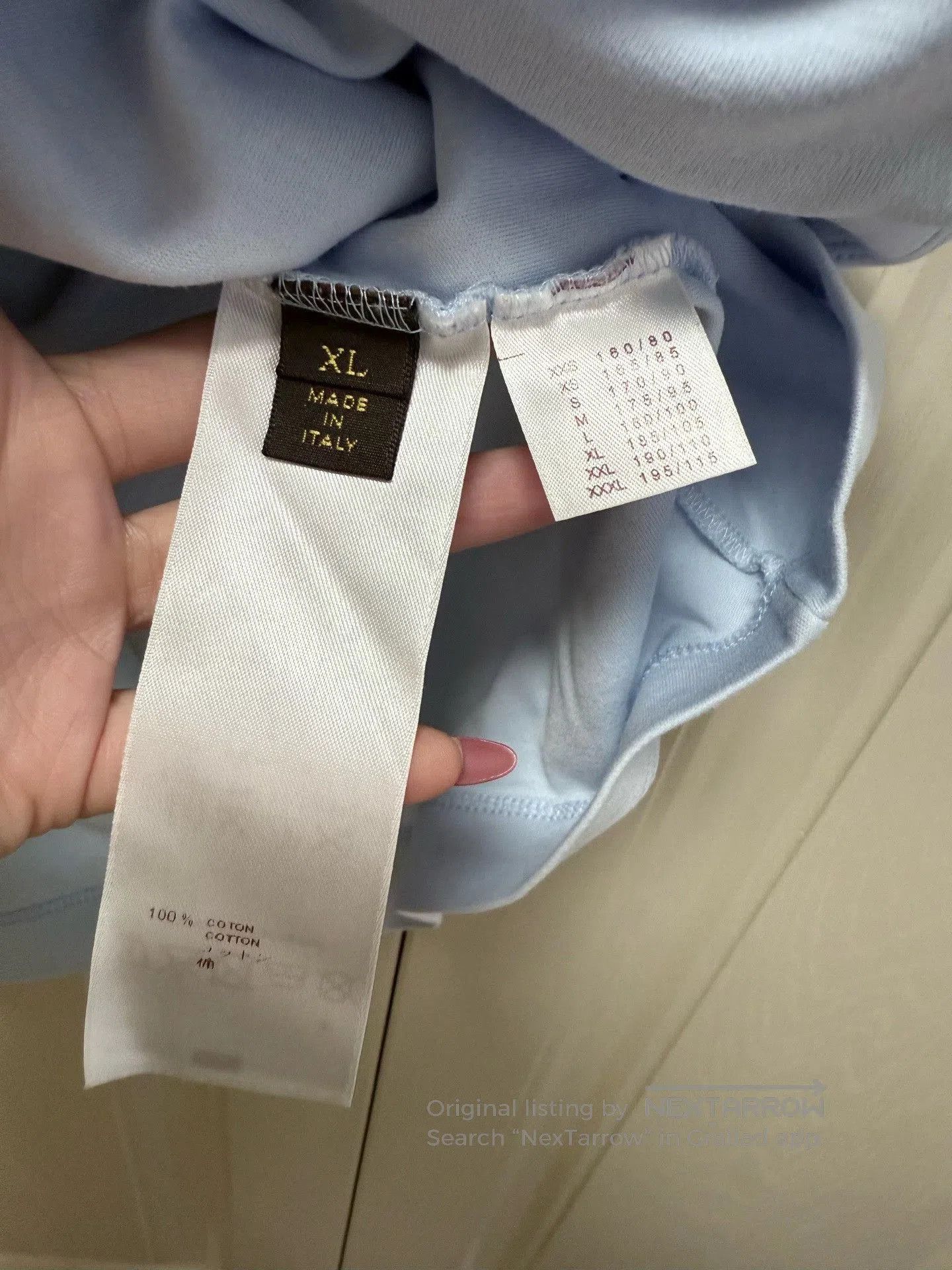 Louis Vuitton Louis Vuitton Light Blue Polo Shirt. Size US XL / EU 56 / 4 - 4 Thumbnail