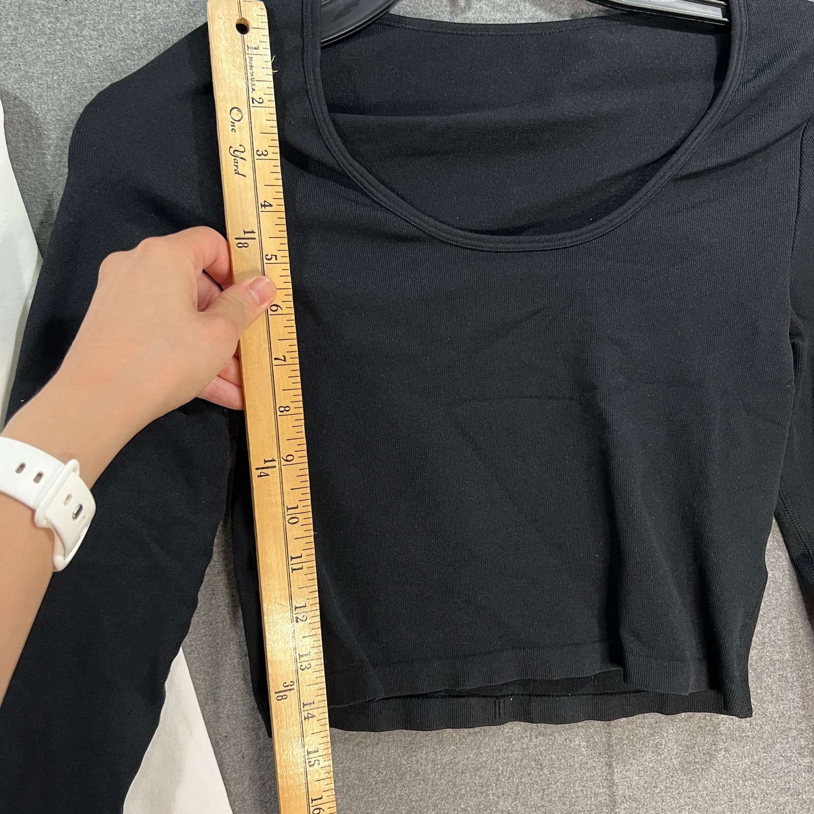 Other OQQ 2 PC Crop Top Long Sleeve Shirt Ladies Black & White Size M / US 6-8 / IT 42-44 - 3 Thumbnail