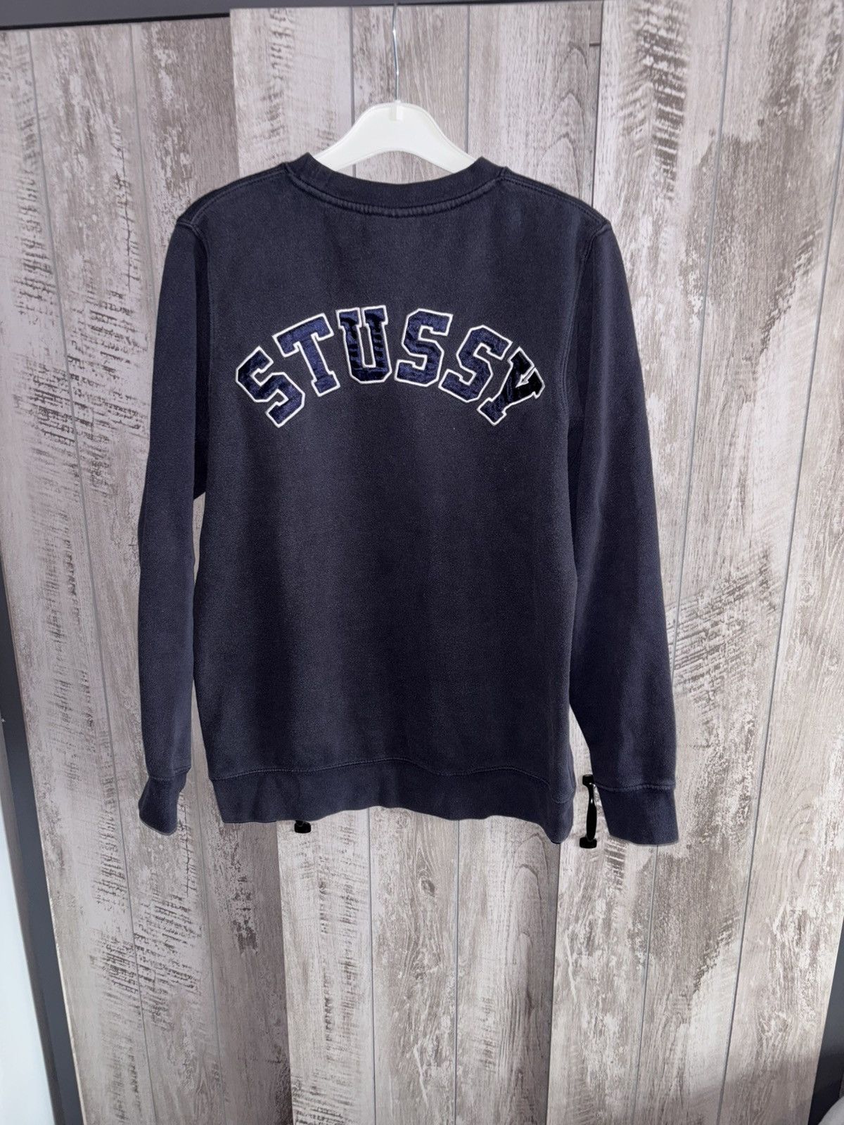 Stussy S Navy Stussy Back Arc Crew Sweater Size US S / EU 44-46 / 1 - 2 Thumbnail
