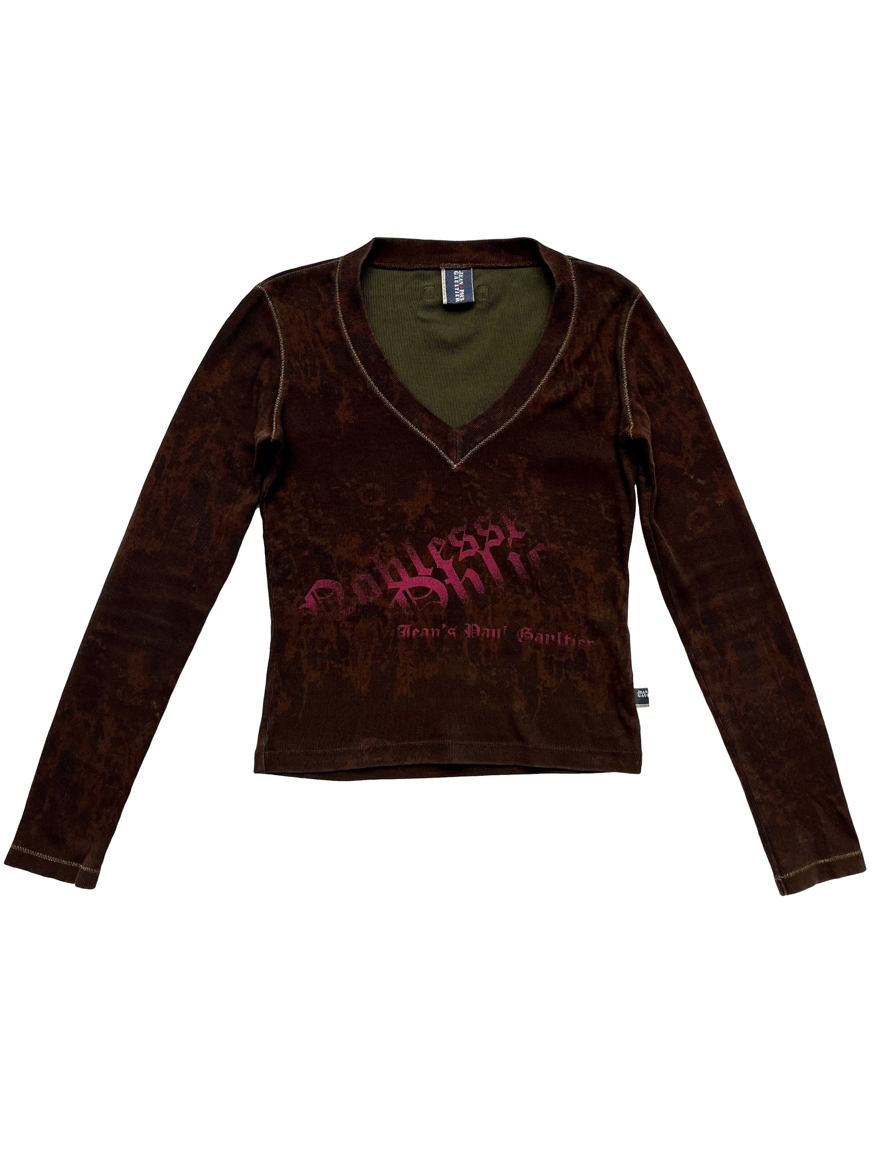 Jean Paul Gaultier ⚡️QUICK SALE⚡️2004-08 Jean Paul Gaultier Long Sleeve T-Shirt Size S / US 4 / IT 40 - 1 Thumbnail