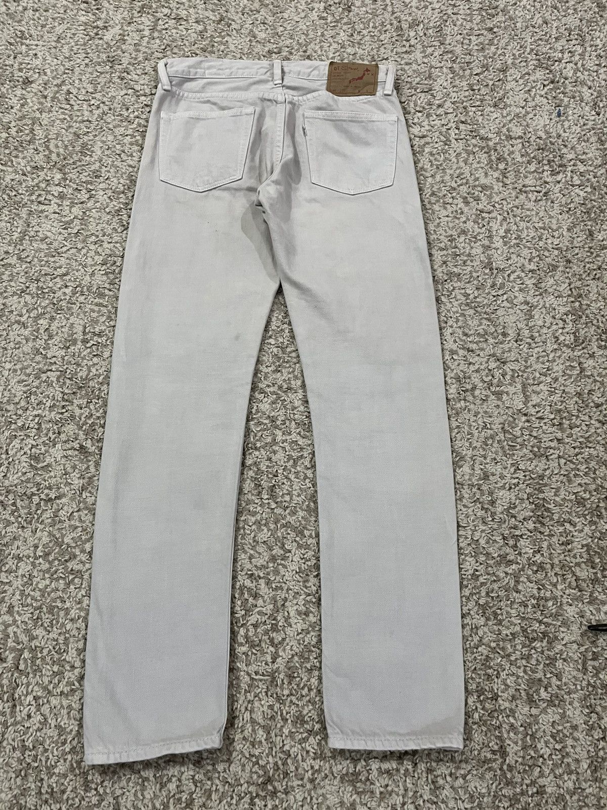 Vintage Orslow 107 Ivy Fit White Denim Jeans – Non-Selvedge