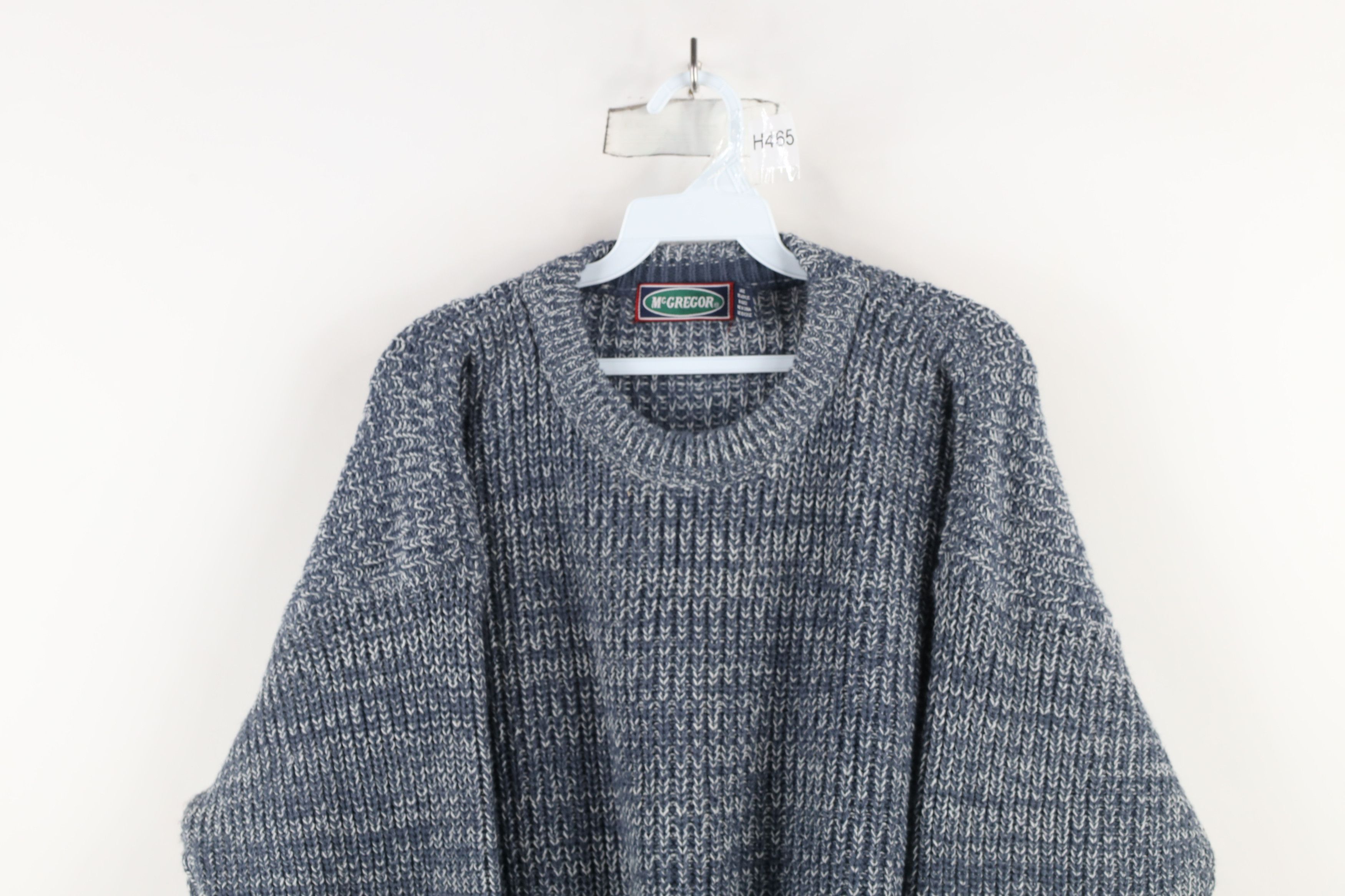 Vintage Vintage 90s Streetwear Ribbed Knit Crewneck Sweater Gray Size US L / EU 52-54 / 3 - 2 Thumbnail