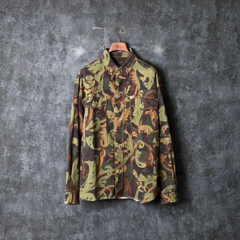 Versace Versace Medusa button-down camouflage cotton denim jacket Size US L / EU 52-54 / 3 - 1 Thumbnail