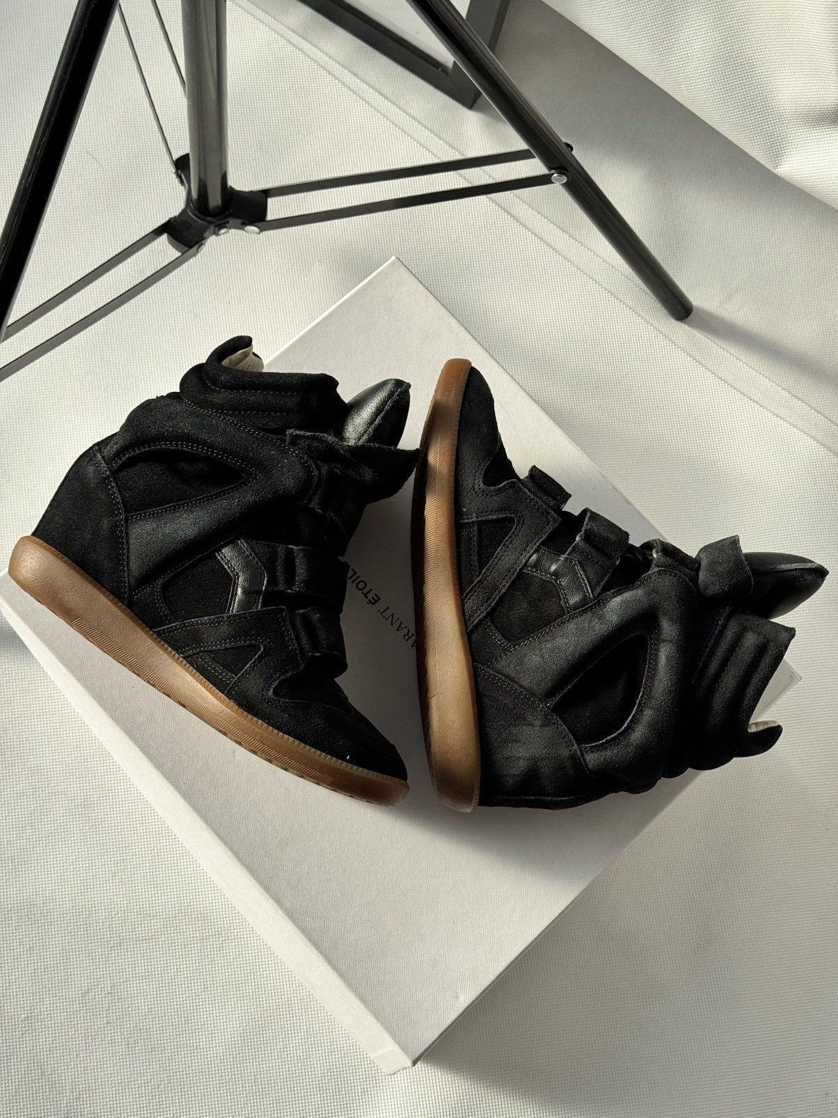 Isabel Marant Isabel Marant Bekett sneakers shoes Black Suede Wedge Size US 10 / IT 40 - 16 Thumbnail