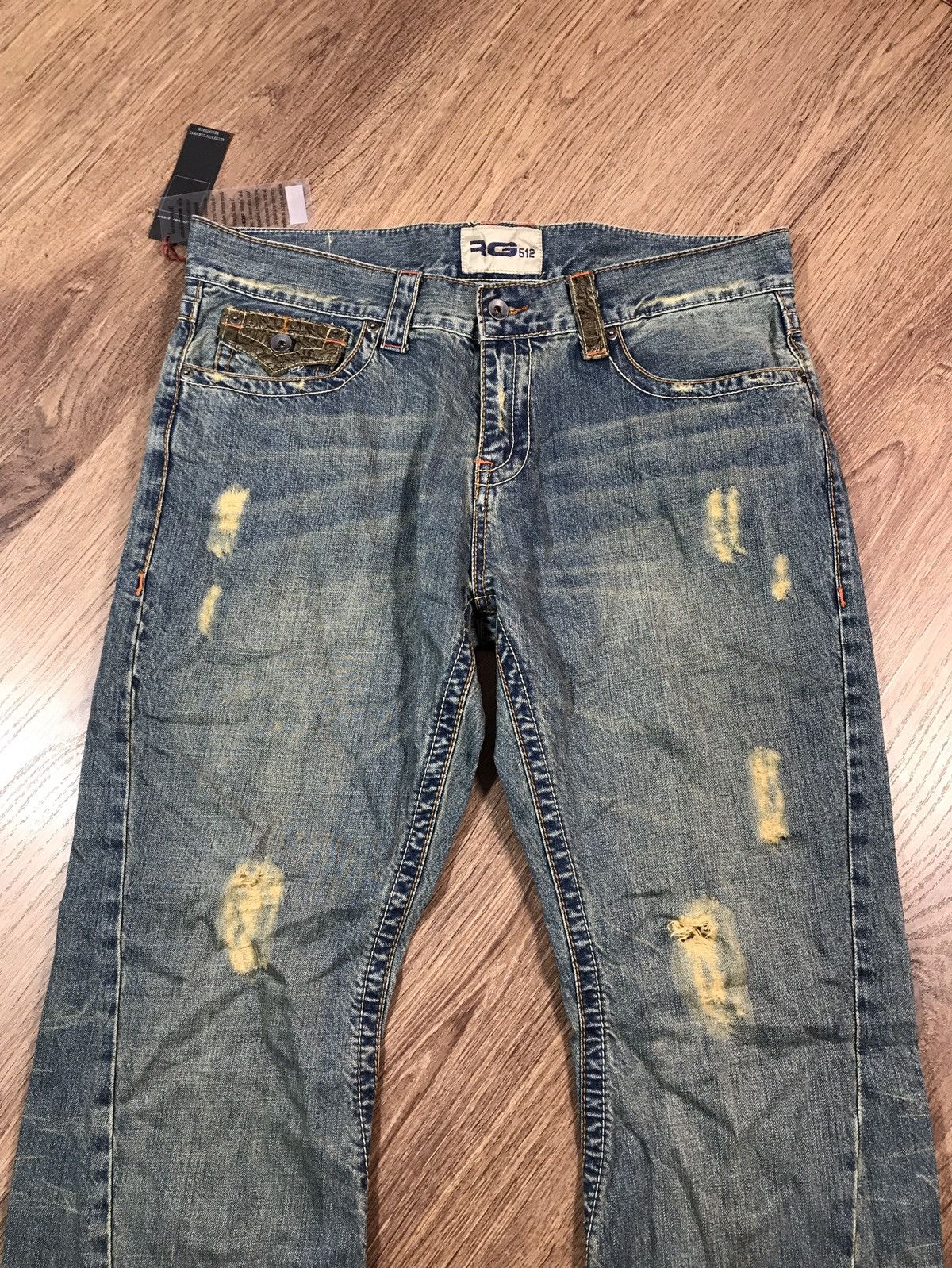 Japanese Brand RH 512 Distressed Jeans Vintage Size US 36 / EU 52 - 3 Thumbnail