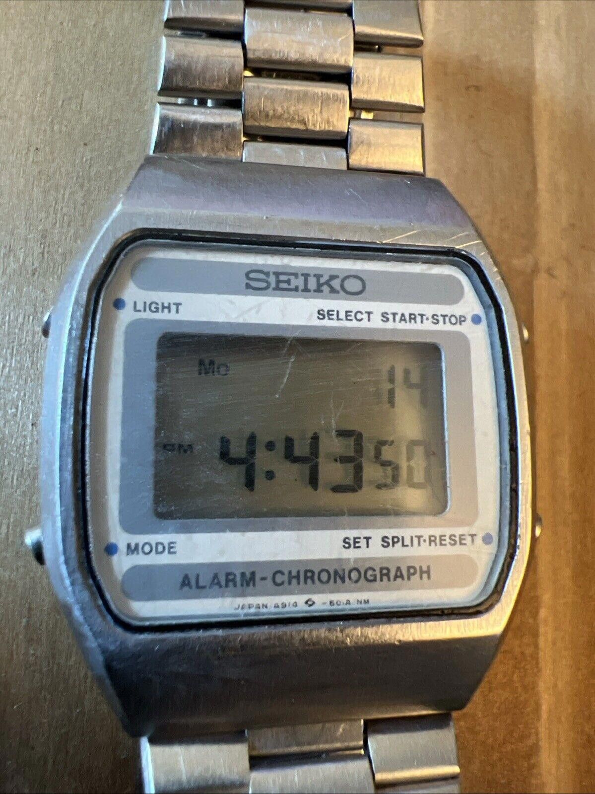 Seiko SEIKO ALARM CHRONOGRAPH WATCH A914 5020 WORKING SPLIT RESET Size ONE SIZE - 2 Thumbnail