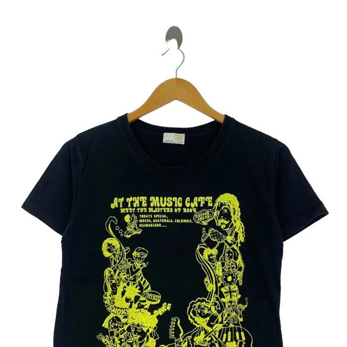 Vintage AT THE MUSIC CAFE Master Of Rock Illustration Tee Shirt Size US XS / EU 42 / 0 - 3 Thumbnail