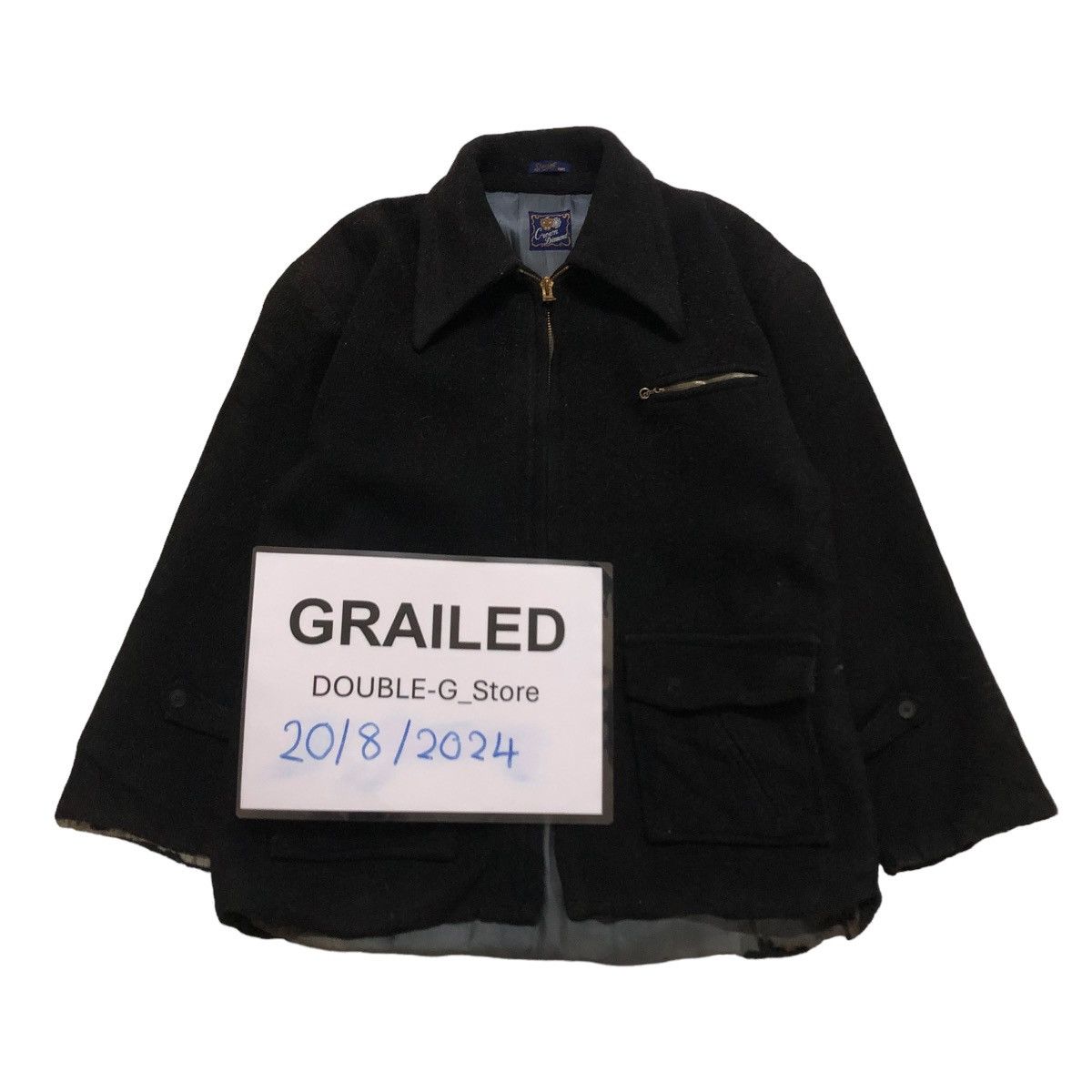 📌VINTAGE WOOL CHORE JACKET DETROIT CROWN DIAMOND USA