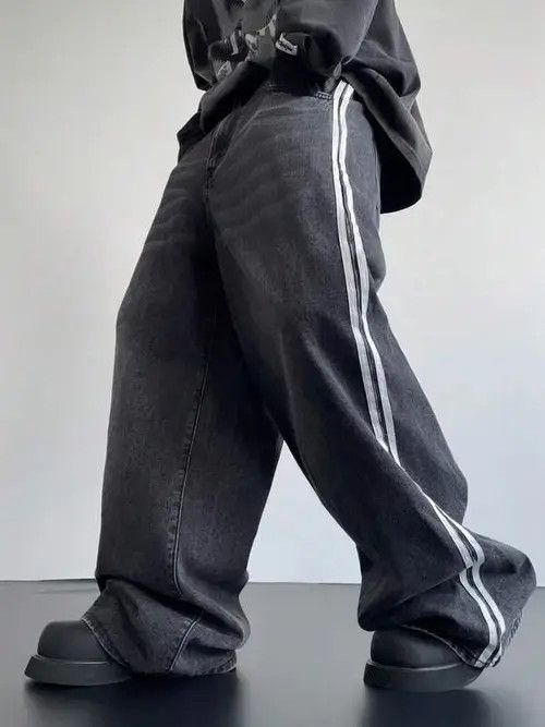 Jean Hayama x Katou Retro Y2k Denim Jeans Wide Leg Striped Size US 32 / EU 48 - 7 Thumbnail