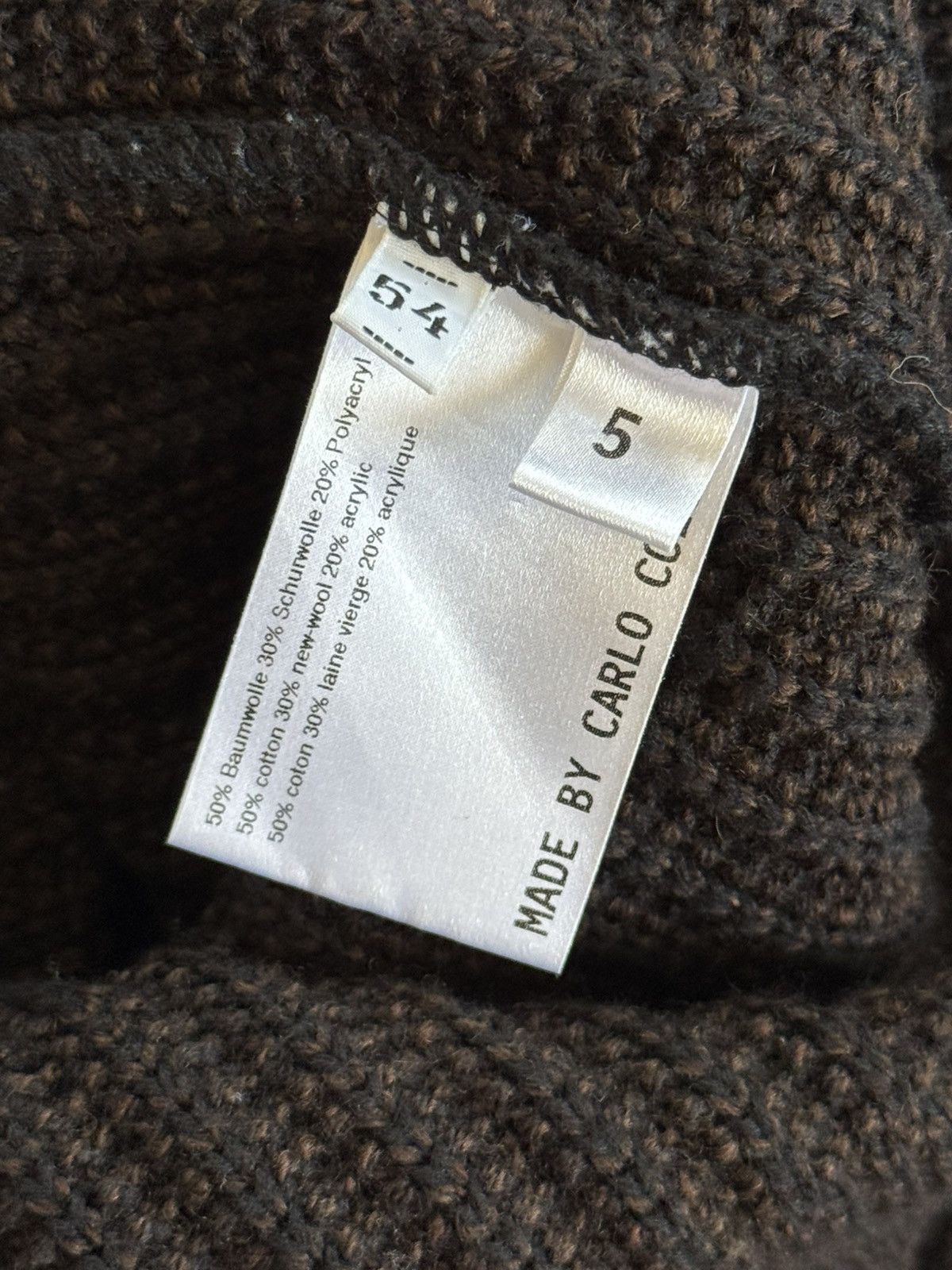 Carlo Colucci Carlo Colucci 54size brown sweater knitwear jumper pullover Size US XL / EU 56 / 4 - 9 Thumbnail
