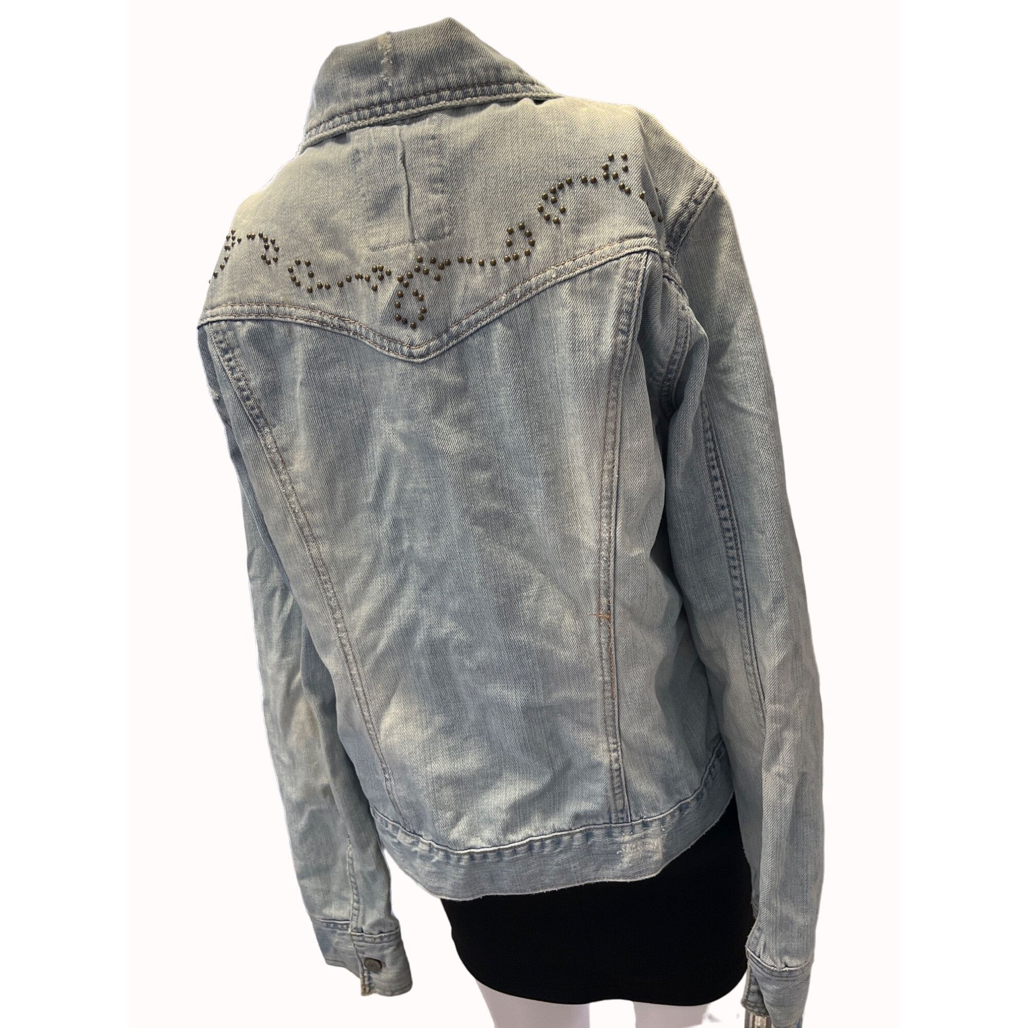 Aeropostale Aeropostale Women's Jean Denim Distressed Jacket Size XL SKU Size XL / US 12-14 / IT 48-50 - 3 Thumbnail