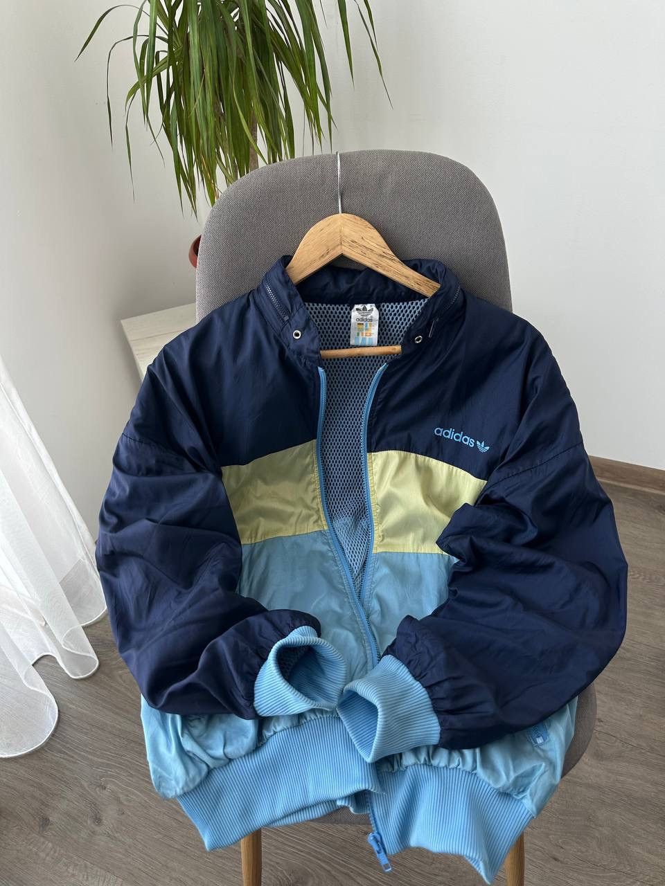 Adidas × Vintage Vintage Adidas Nylon Sportswear Zip Hoodie Size US M / EU 48-50 / 2 - 7 Thumbnail
