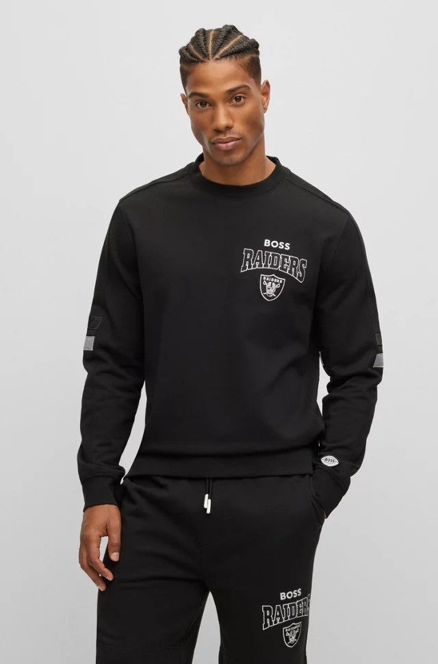 Hugo Boss BOSS x NFL Las Vegas Raiders Drive Crew Pullover Sweatshirt Size US XXL / EU 58 / 5 - 8 Thumbnail