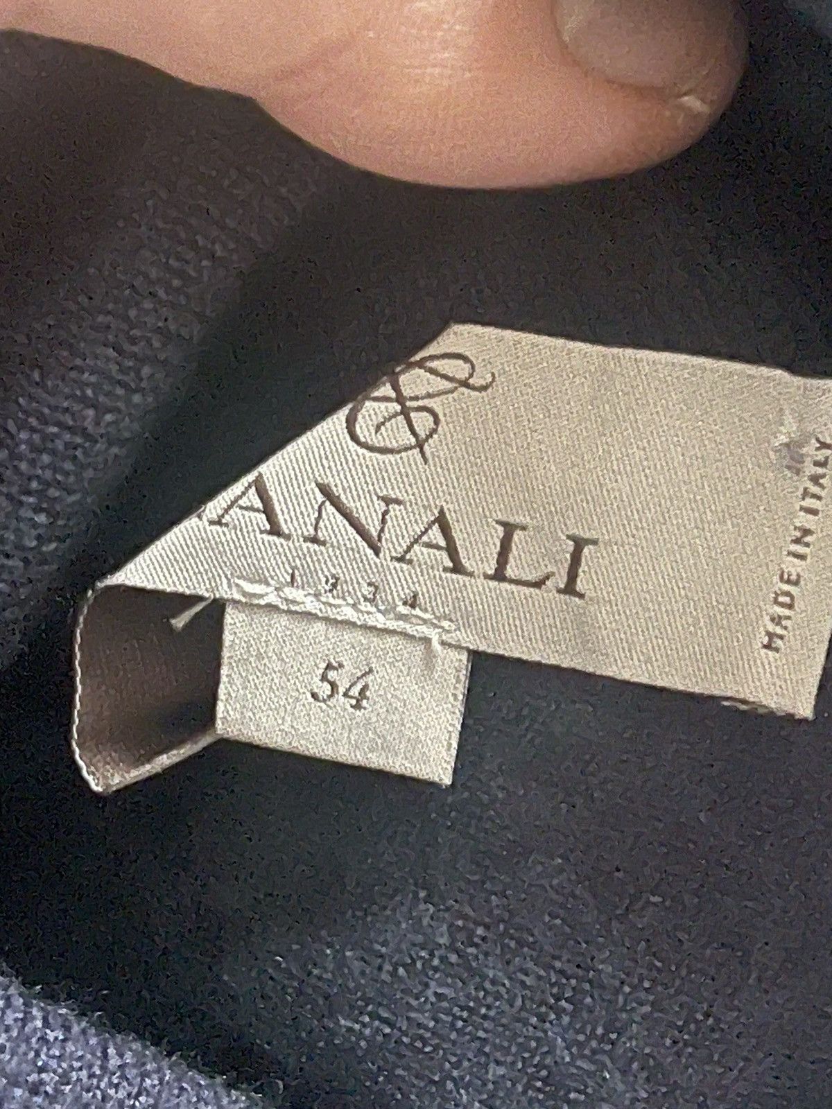 CANALI jumper STUDY/SEE real sizes shown by tape in photos