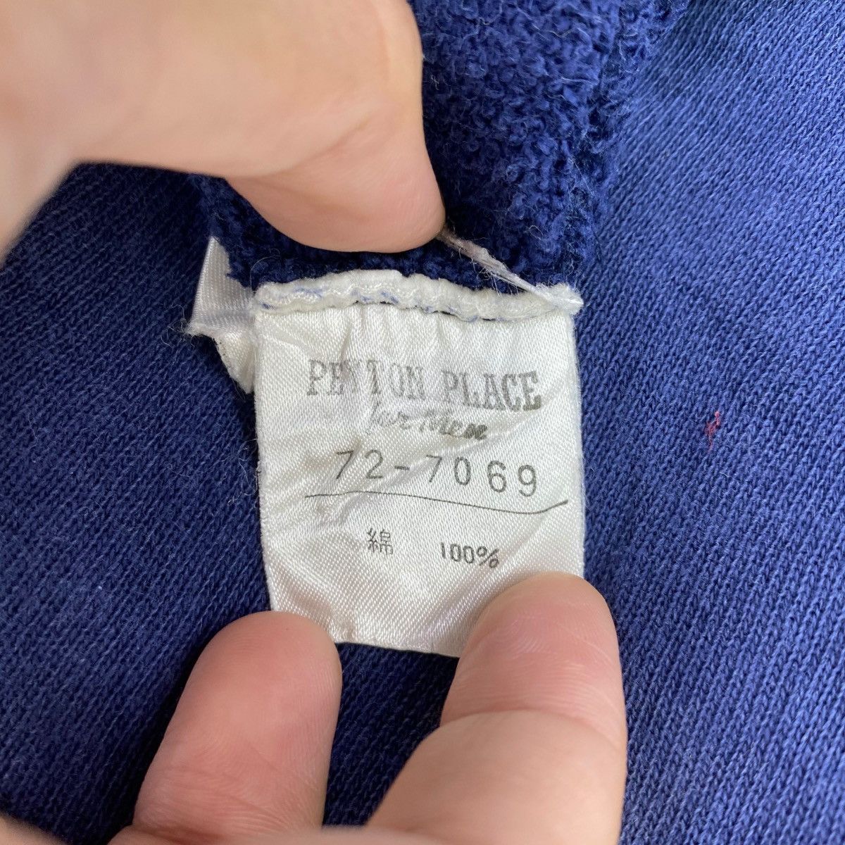 Vintage PEYTON PLACE For Men Bataillon De Lanciers Logo Print Blue Size US XL / EU 56 / 4 - 6 Thumbnail