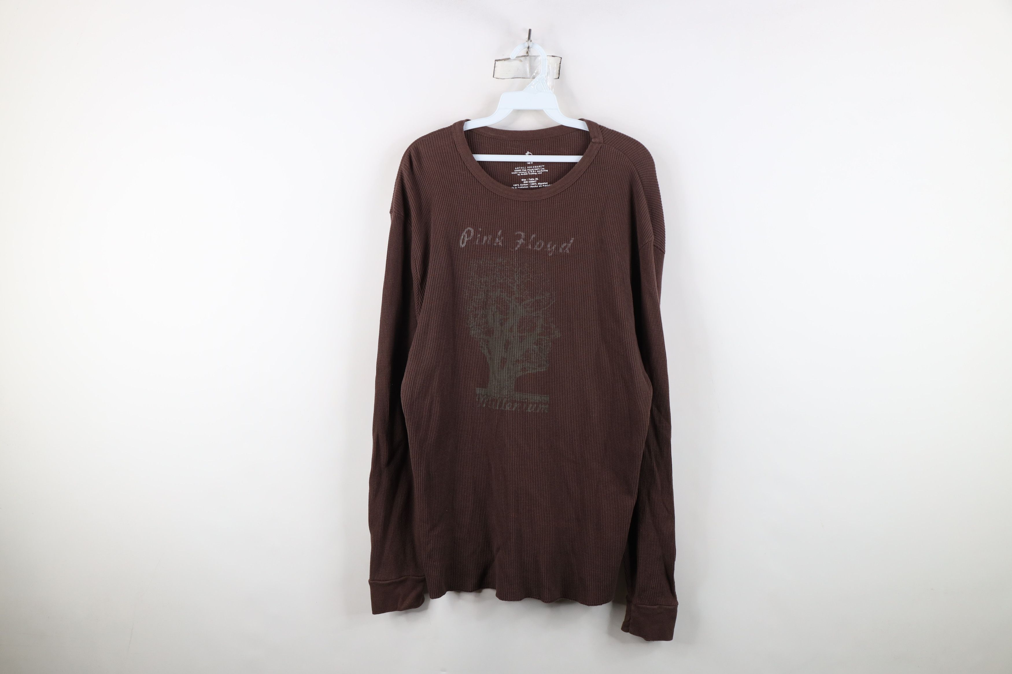 Vintage Vintage Y2K 2005 Pink Floyd Band Thermal Waffle Knit T-Shirt Size US XL / EU 56 / 4 - 1 Thumbnail