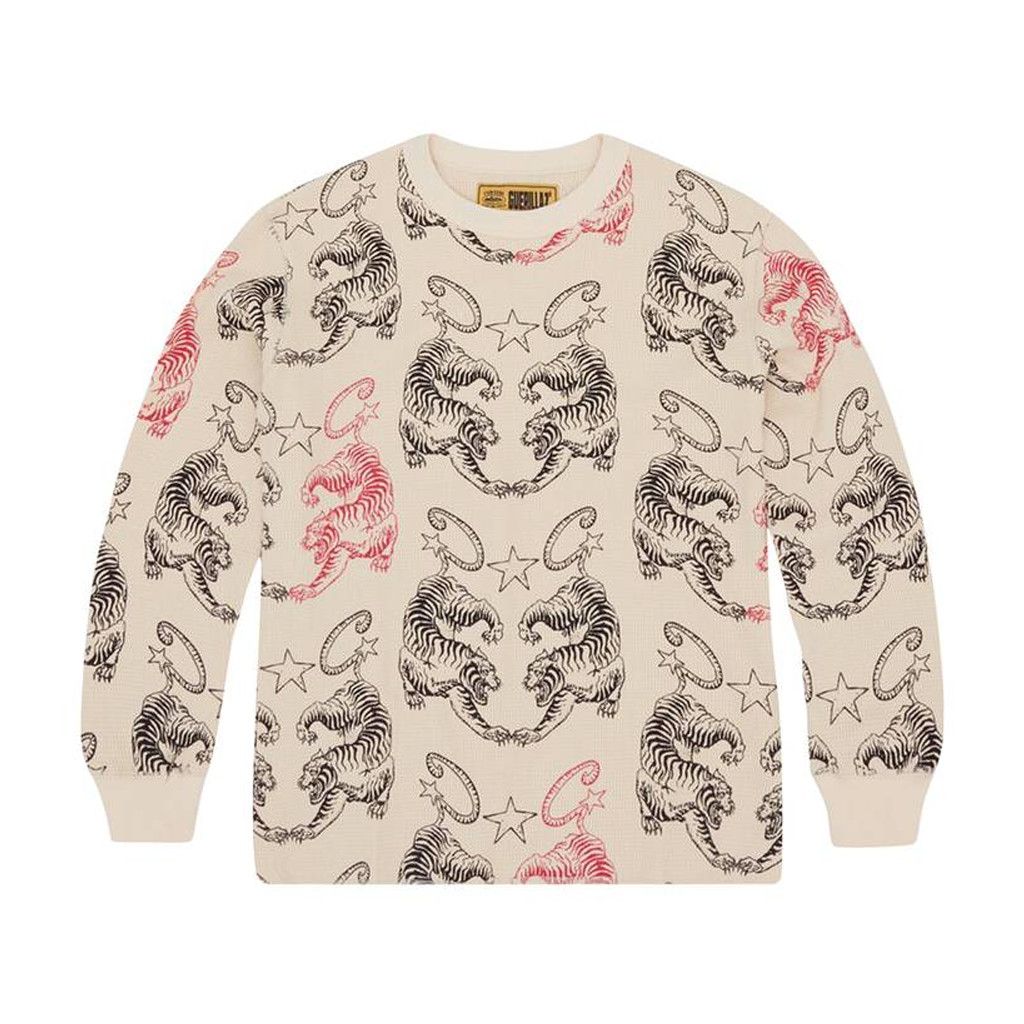Corteiz Corteiz Tiger Print Waffle Long-Sleeve Sweatshirt Size M Size US M / EU 48-50 / 2 - 1 Thumbnail