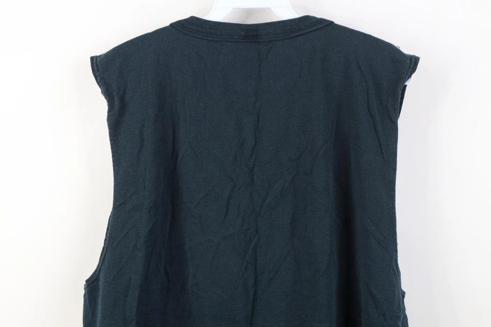 Russell Athletic Vintage 90s Russell Athletic Blank Muscle T-Shirt Black USA Size US L / EU 52-54 / 3 - 10 Thumbnail