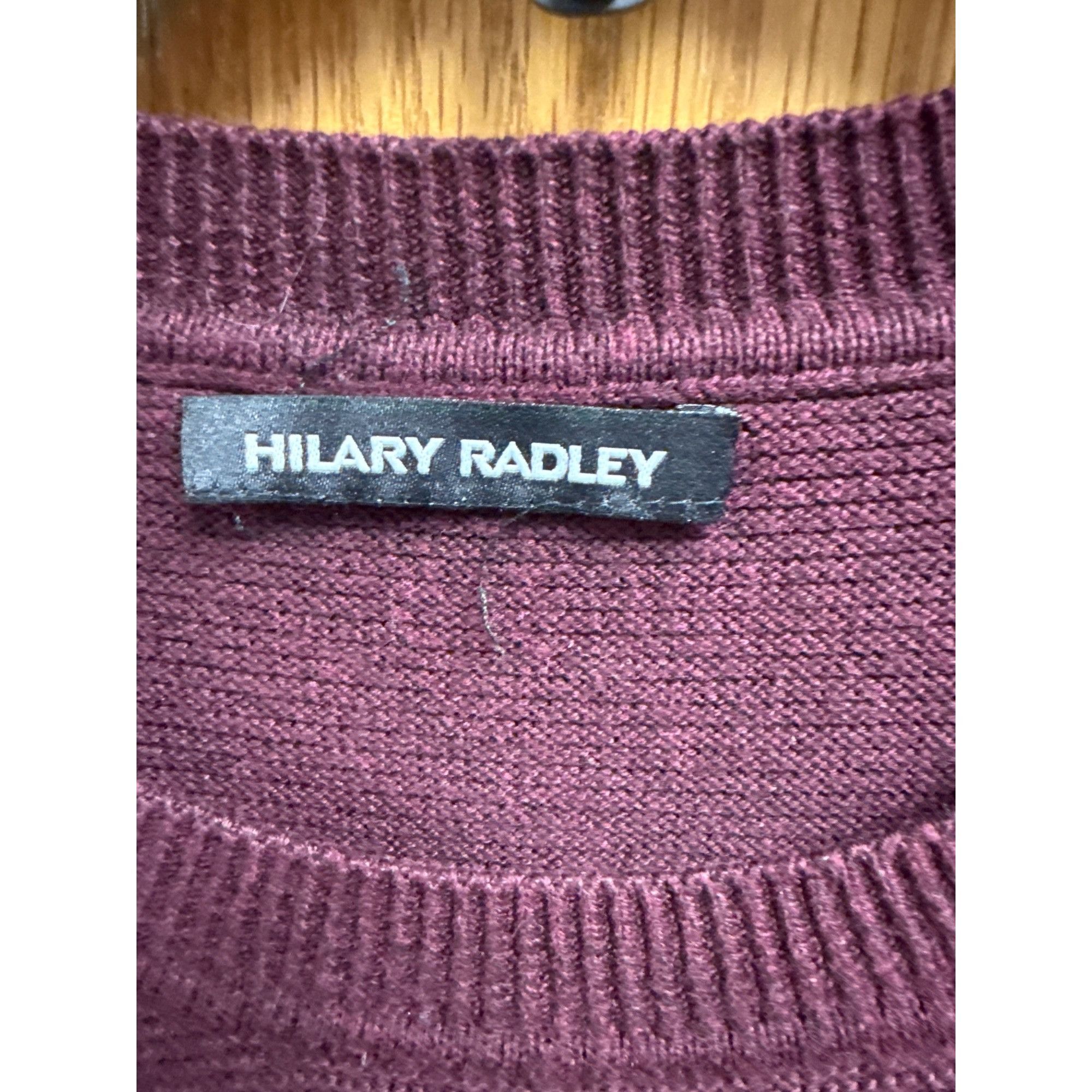 Other Hilary Radley Burgundy Layered Knit Sweater Size M / US 6-8 / IT 42-44 - 3 Thumbnail