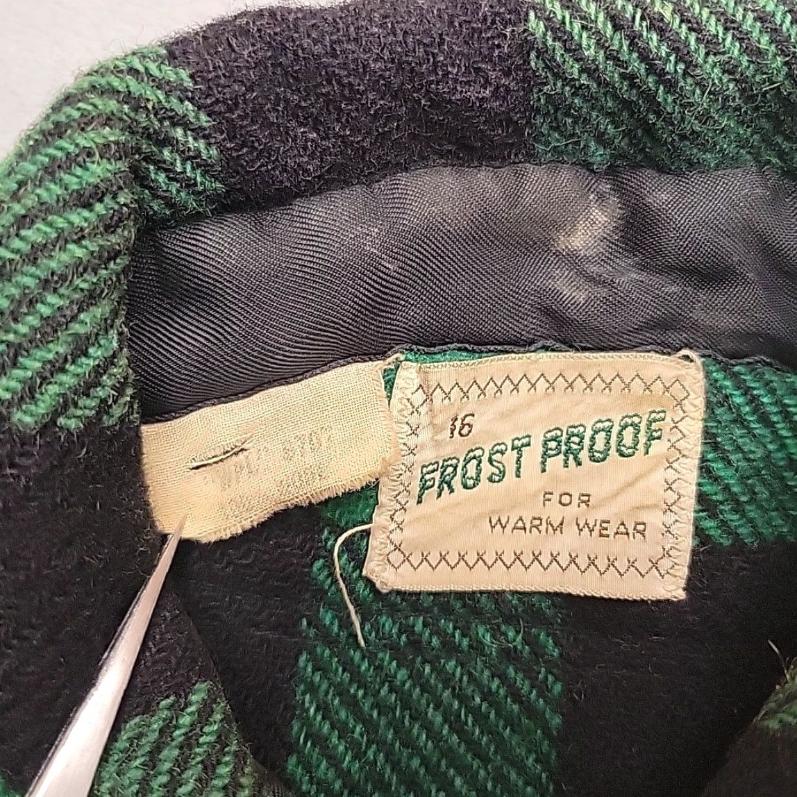 Vintage VTG Frost Proof Shirt Jacket Mens 16 Green Buffalo Plaid Wool Over Shirt Logger Size US M / EU 48-50 / 2 - 3 Thumbnail