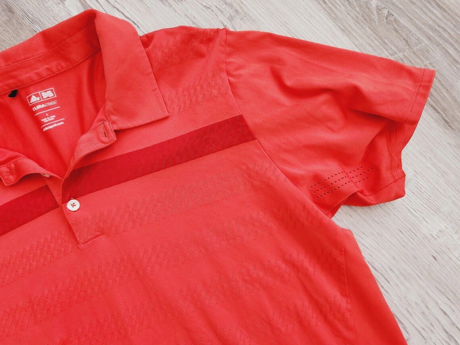 Adidas Adidas Climacool Shirt Large Orange Dry Fit Golf Polo Collar Size US L / EU 52-54 / 3 - 4 Thumbnail
